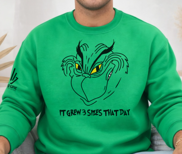 It Grew 3 Sizes That Day Grinch Christmas crewneck sweatshirt