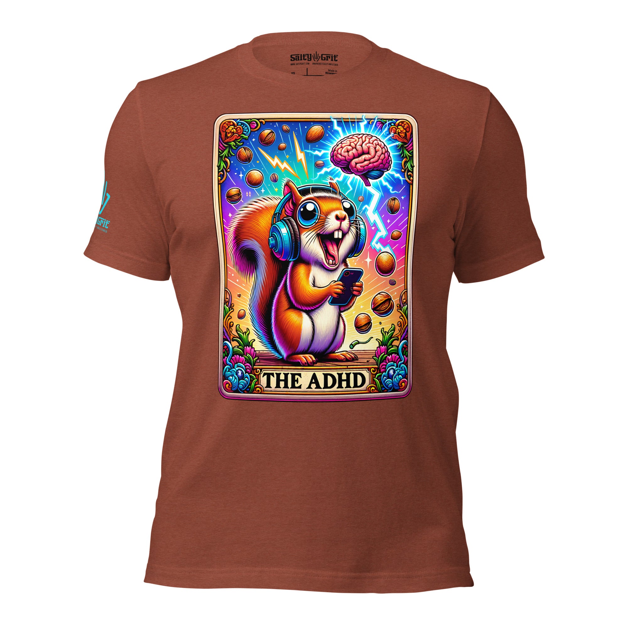 Funny shirt with ADHD squirrel playing video games design