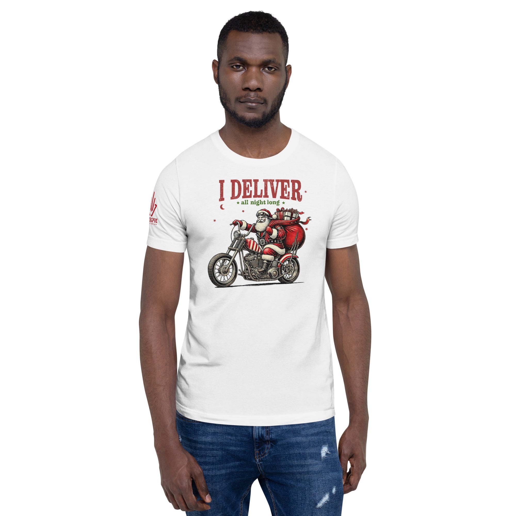 Adult humor graphic tee with inappropriate Christmas saying