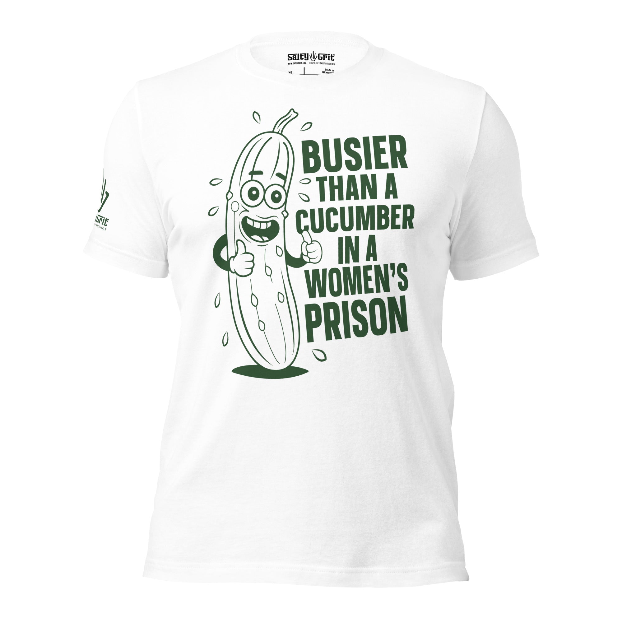 Adult humor shirt with cucumber joke – funny gift idea for men or women