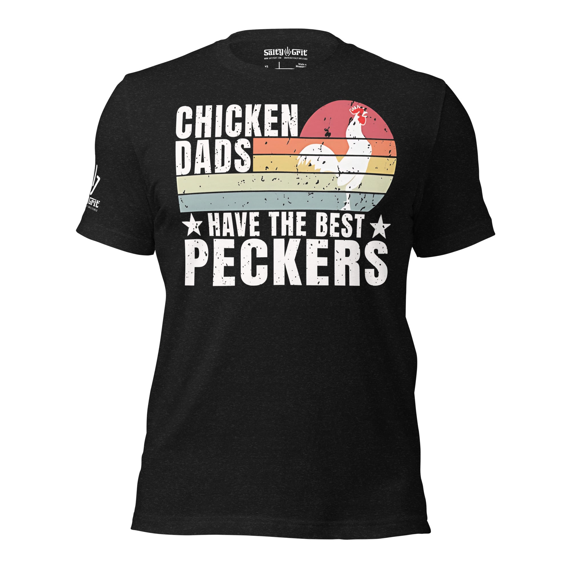 Funny sarcastic t-shirt with chicken dad humor