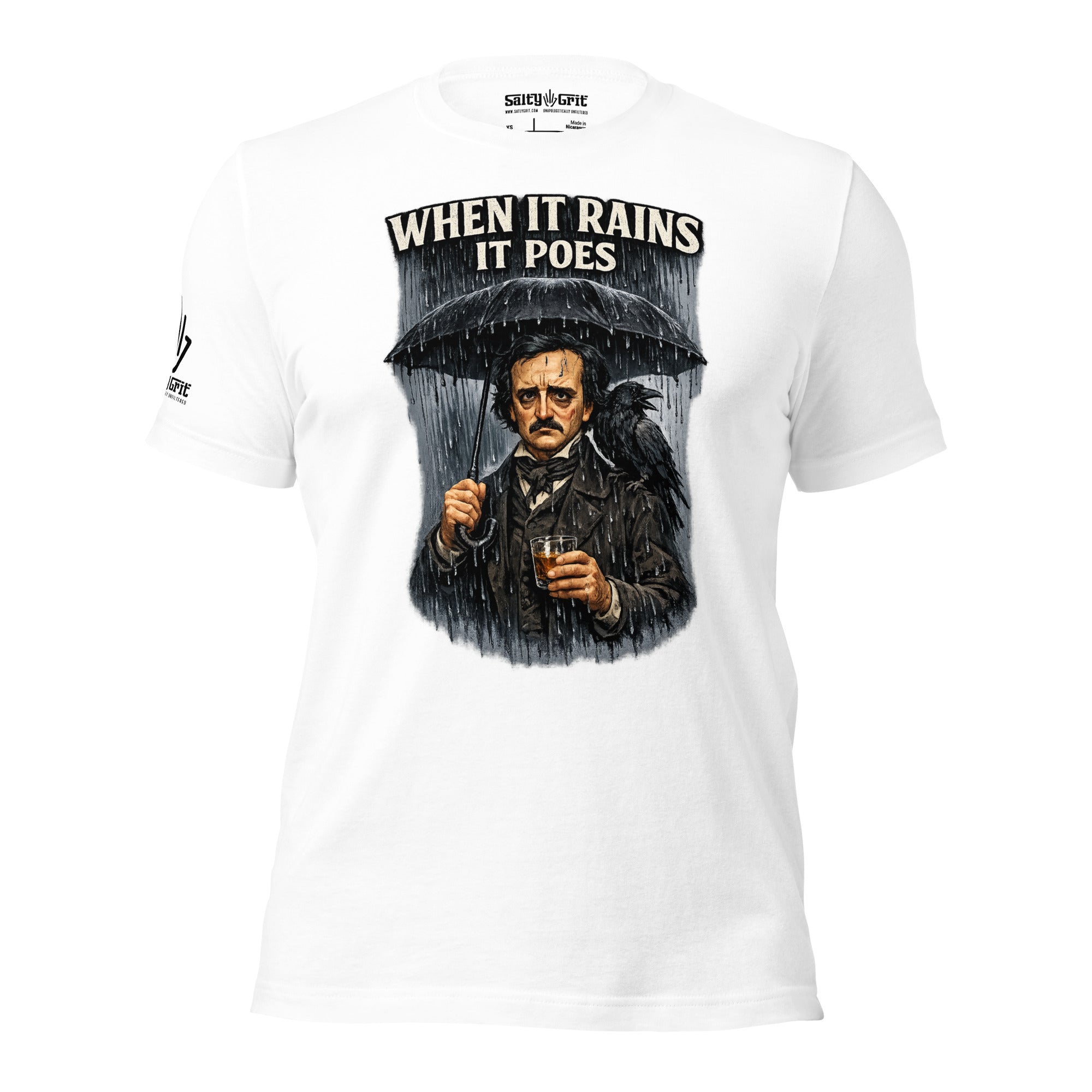 Dark humor shirt for book lovers featuring Edgar Allan Poe artwork