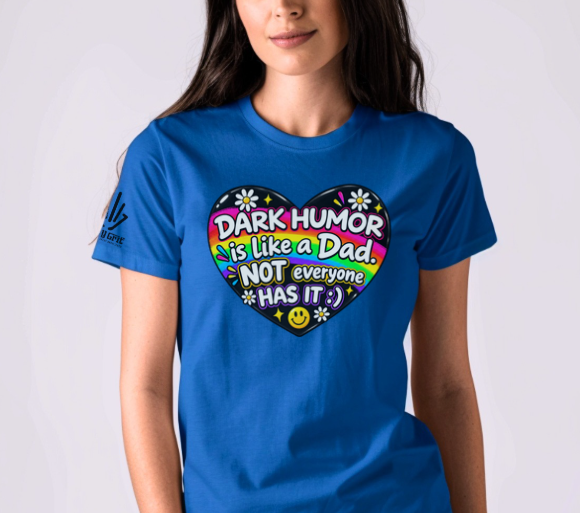 Sarcastic dad humor shirt featuring a vintage heart design