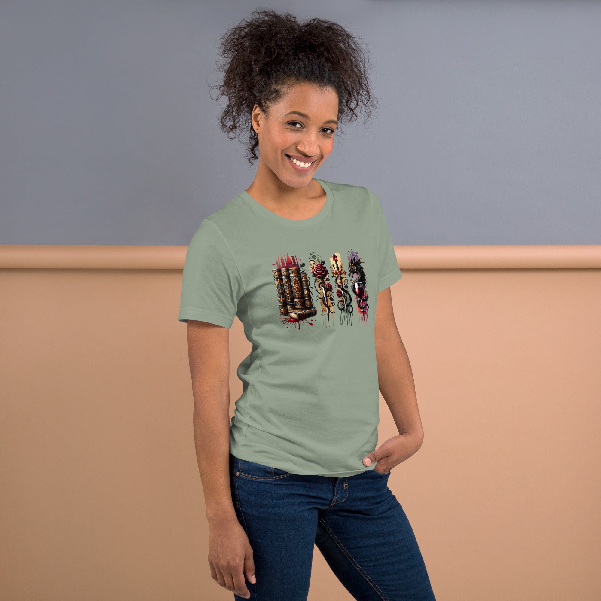 Offensive humor apparel featuring villain icons like snakes, poison, and daggers