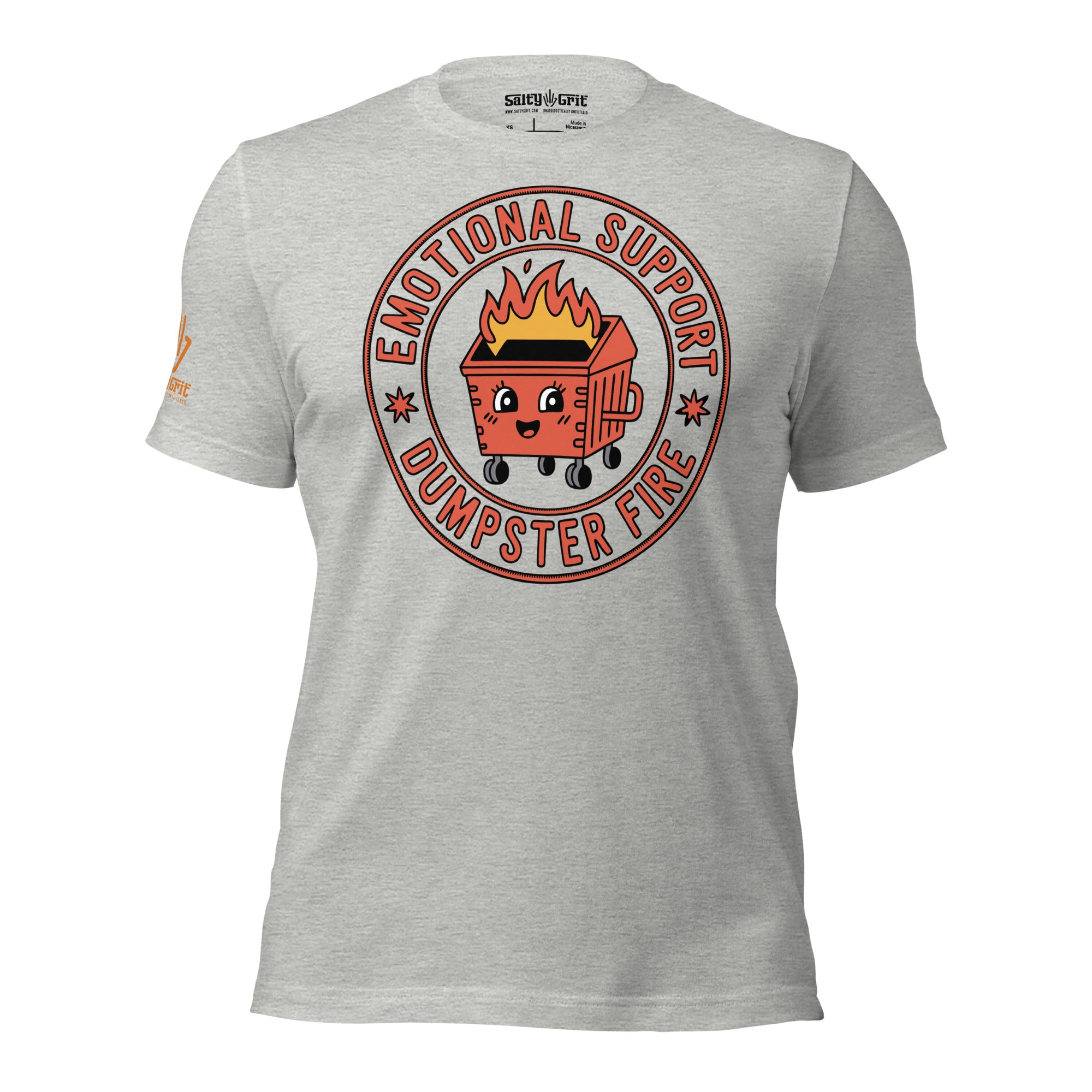 Sarcastic apparel Emotional Support Dumpster Fire humor shirt