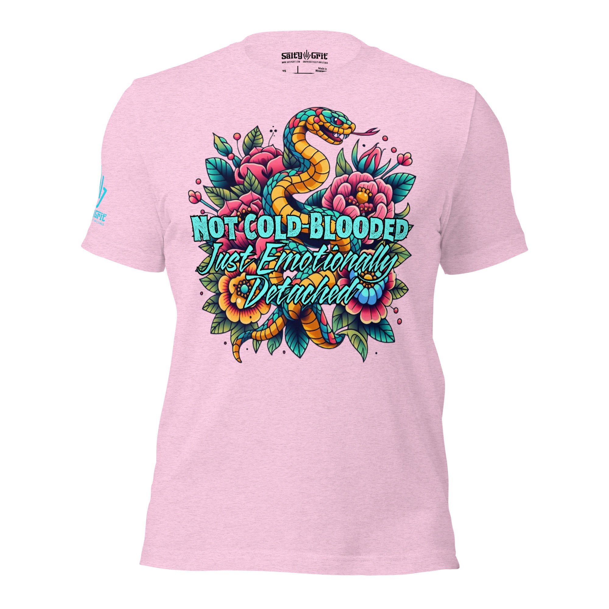 Funny dark humor shirt with snake and emotionally detached text