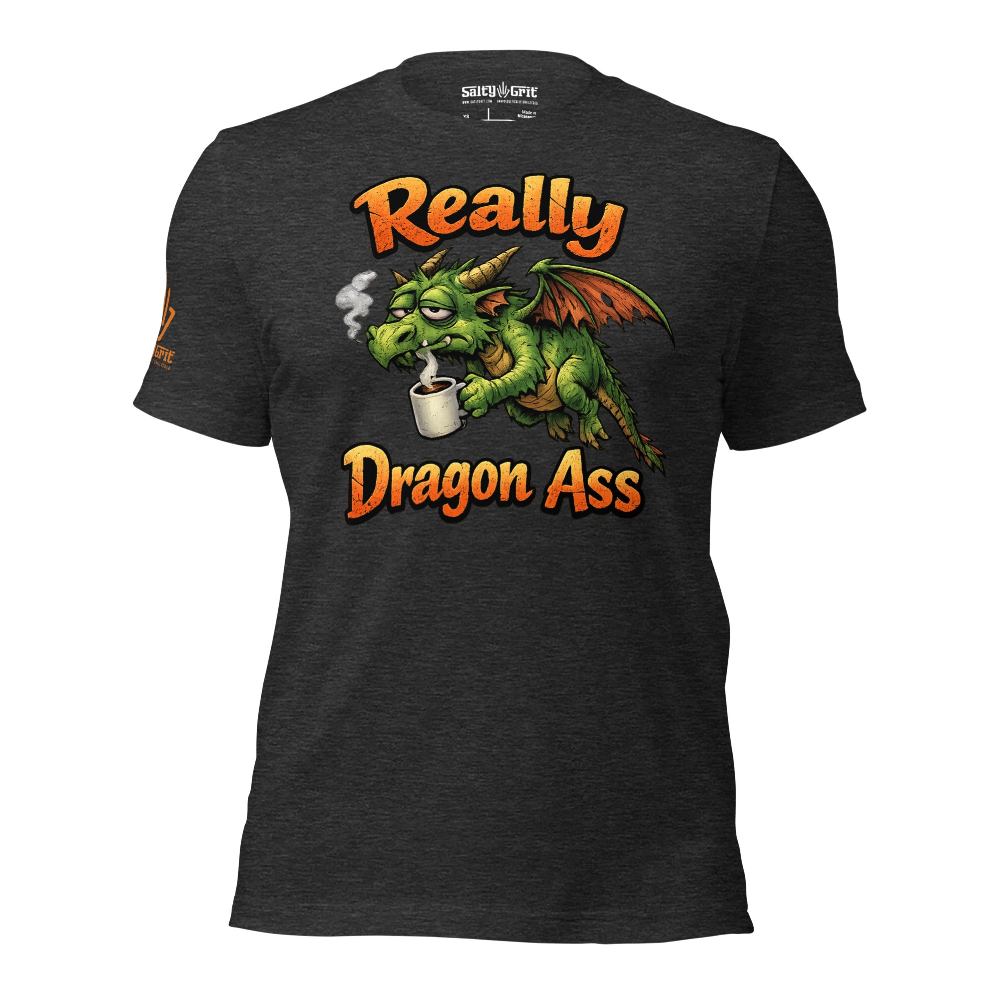 Funny dragon shirt with coffee and Really Dragon Ass saying