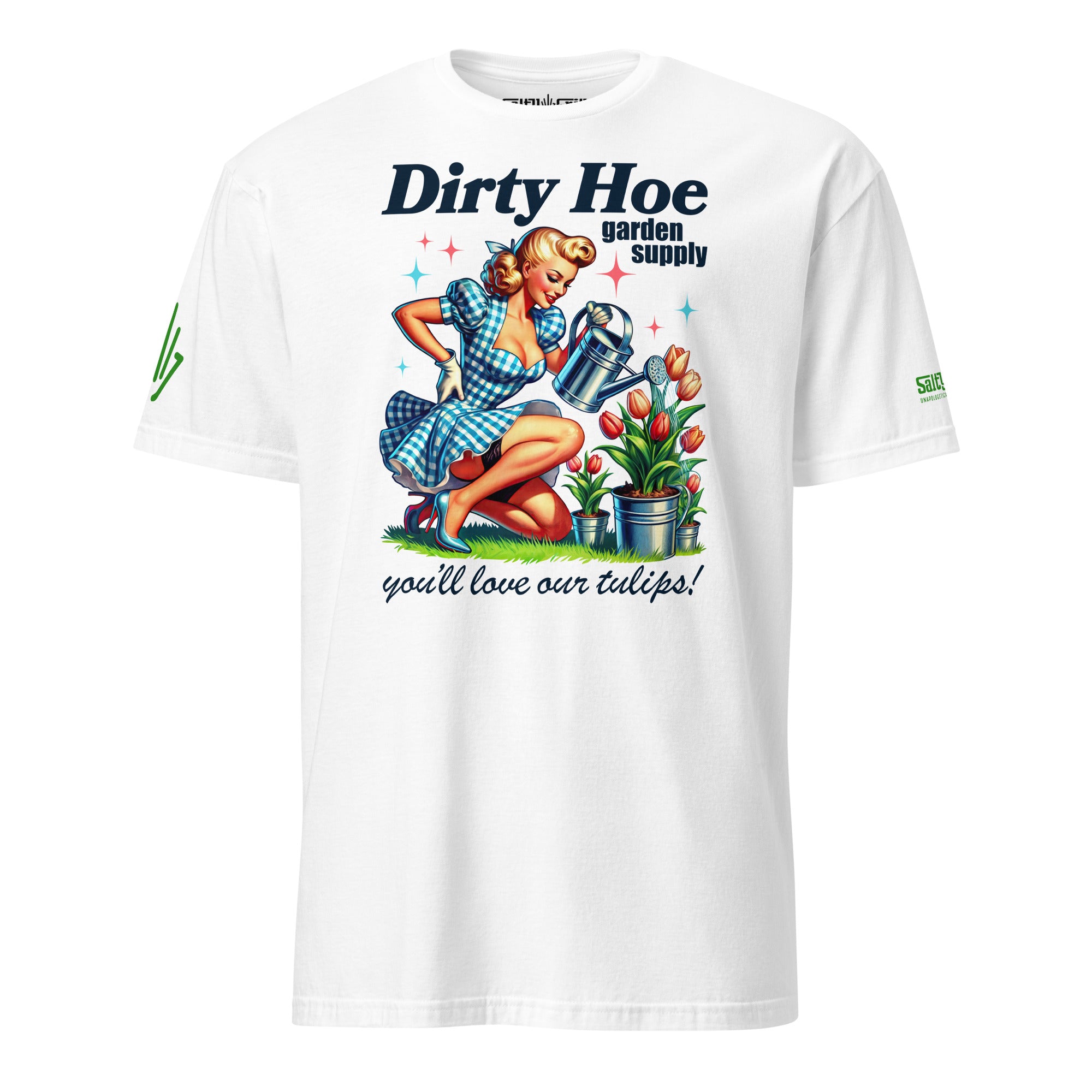 Funny gift shirt for gardeners featuring Dirty Hoe Garden Supply