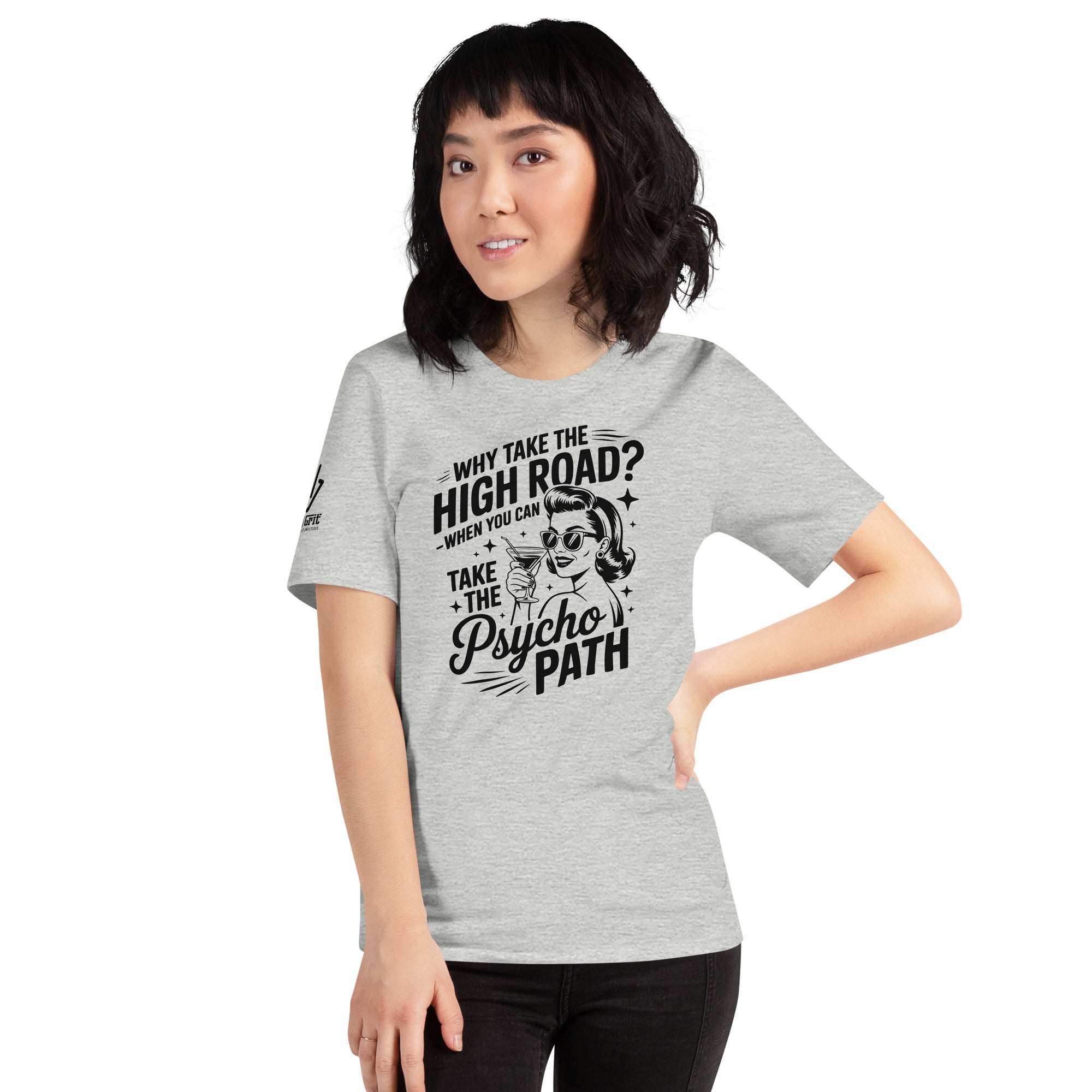 Funny graphic tee for women with dark sarcastic humor