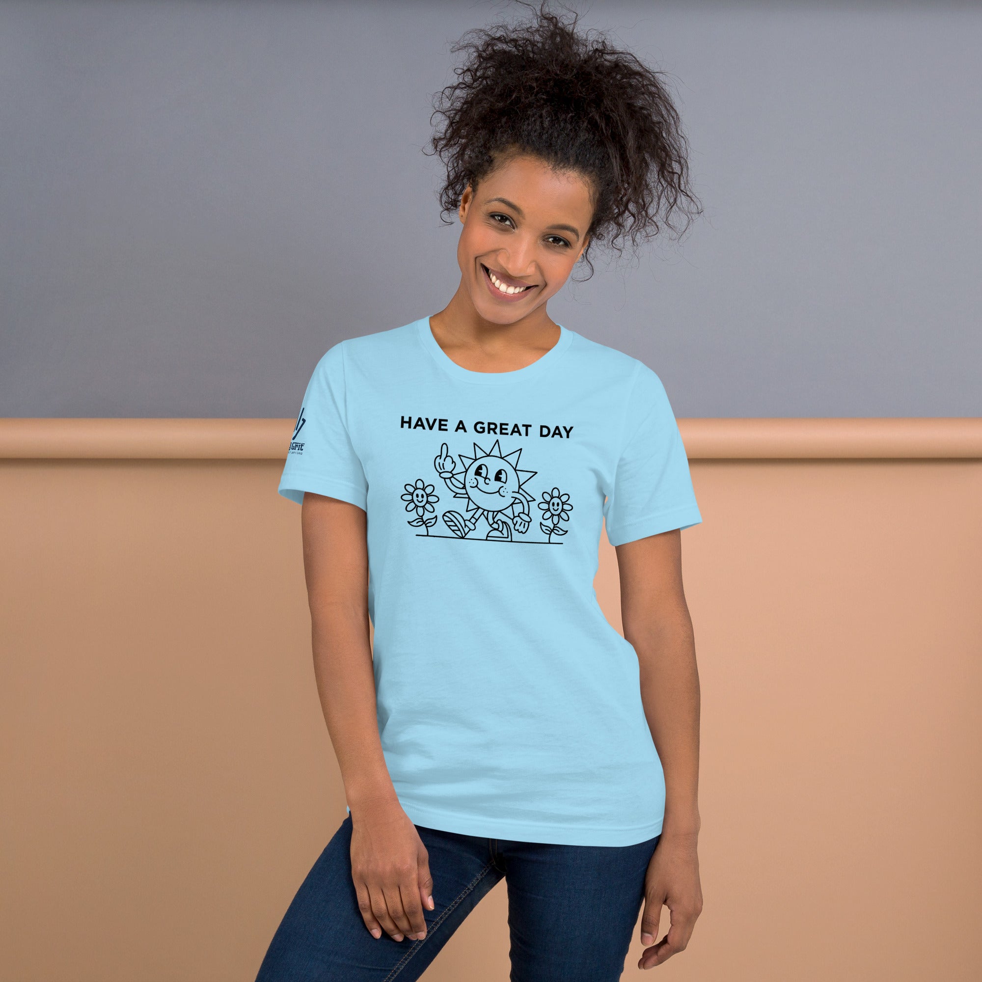 Funny middle finger gift shirt featuring a sarcastic sun design