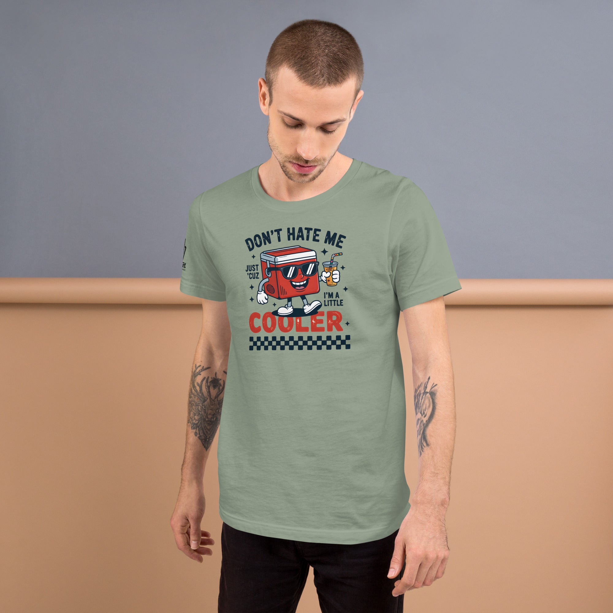 Funny pun shirt with little cooler and sarcastic saying