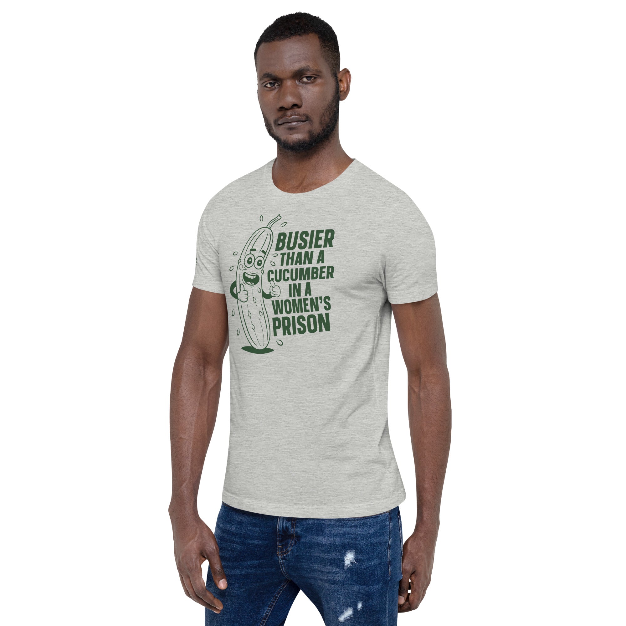 Busier than a cucumber shirt – funny graphic tee with sexual undertone