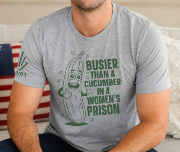 Busier than a cucumber shirt – funny graphic tee with sexual undertone