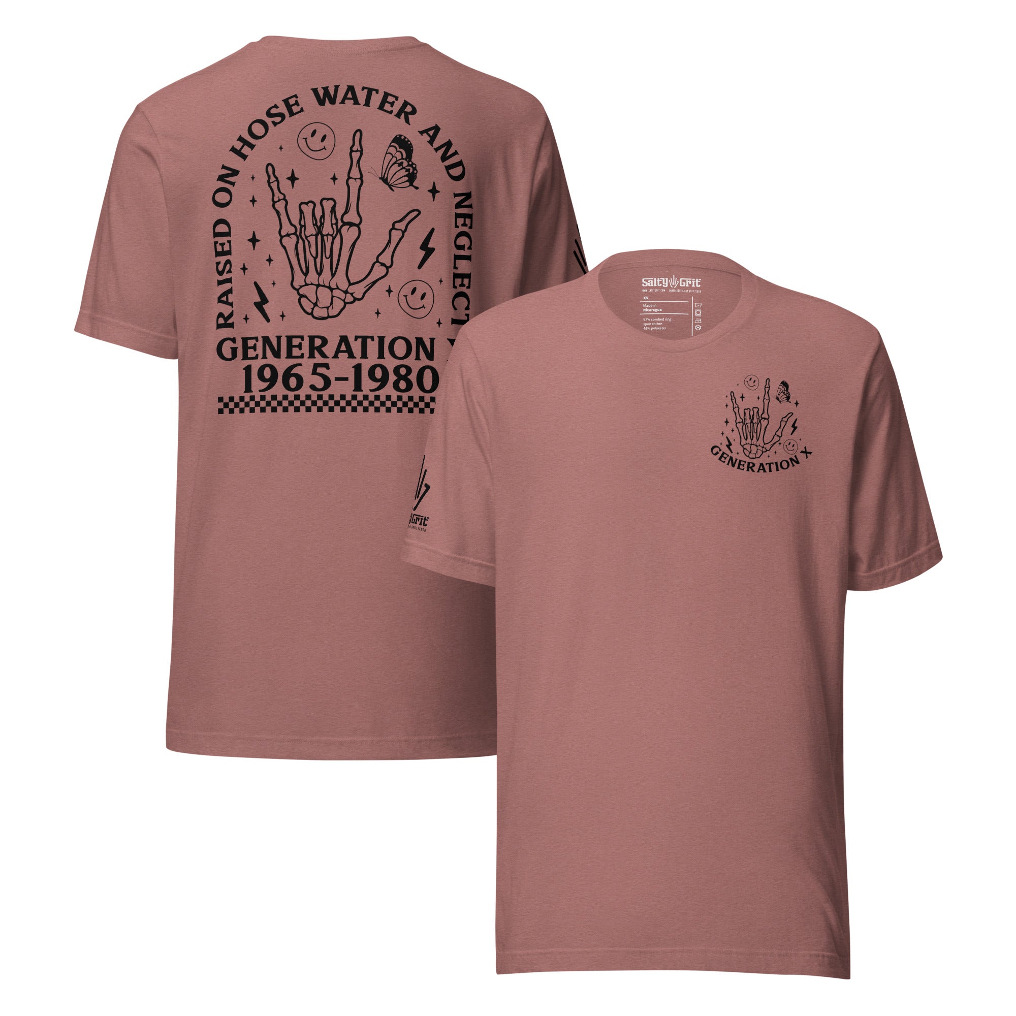 Graphic t-shirt for Generation X with bold, sarcastic design