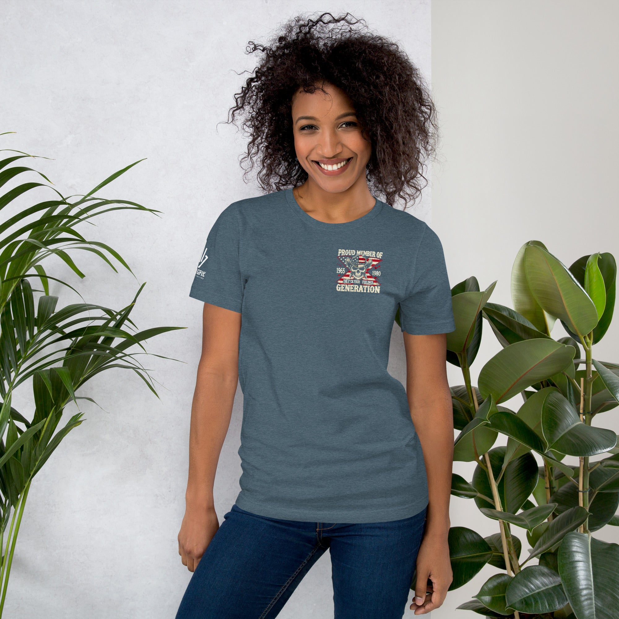 Edgy graphic tee for Generation X featuring a cowboy skeleton
