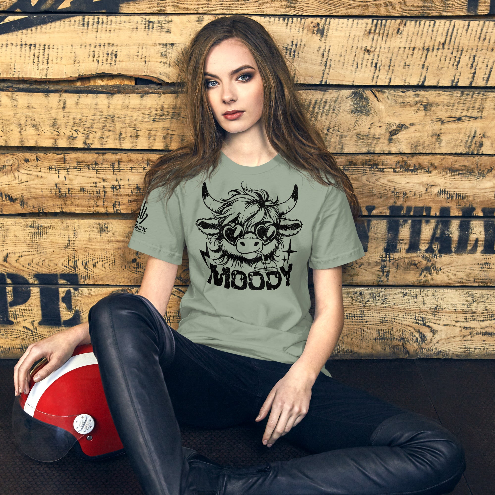 Highland cow coffee funny graphic tee for attitude lovers