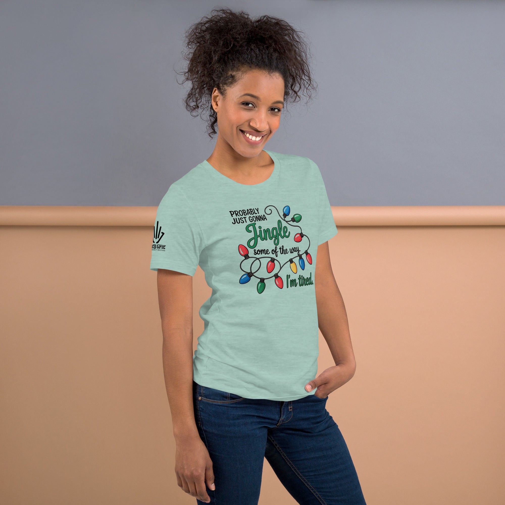 Christmas burnout shirt with sarcastic jingle part of the way text