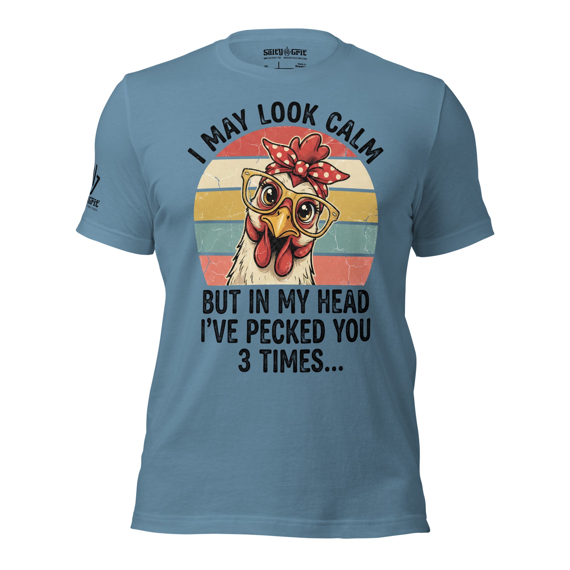 Funny offensive humor shirt featuring a chicken with attitude