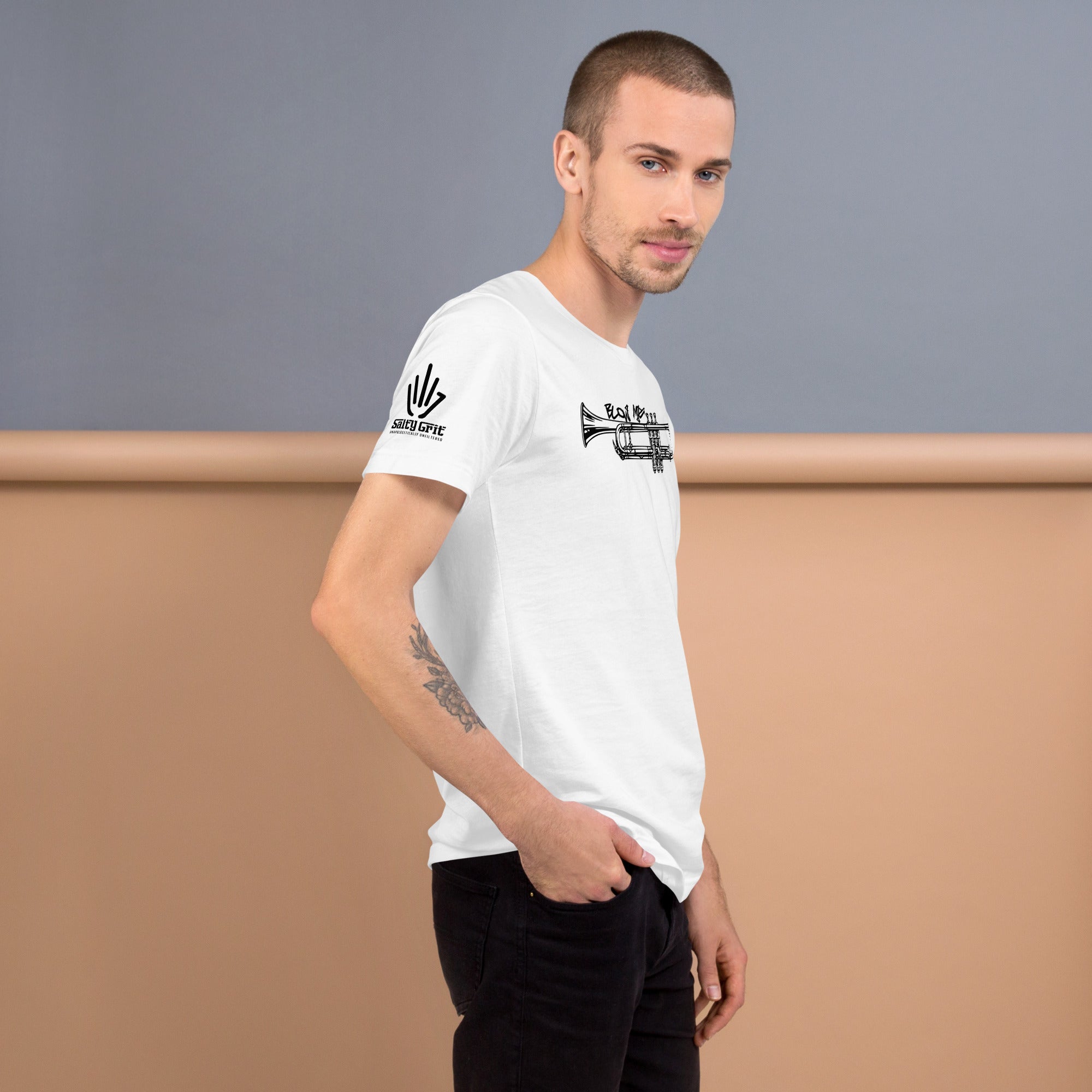 Inappropriate music shirt with trumpet for gag gift or band geek