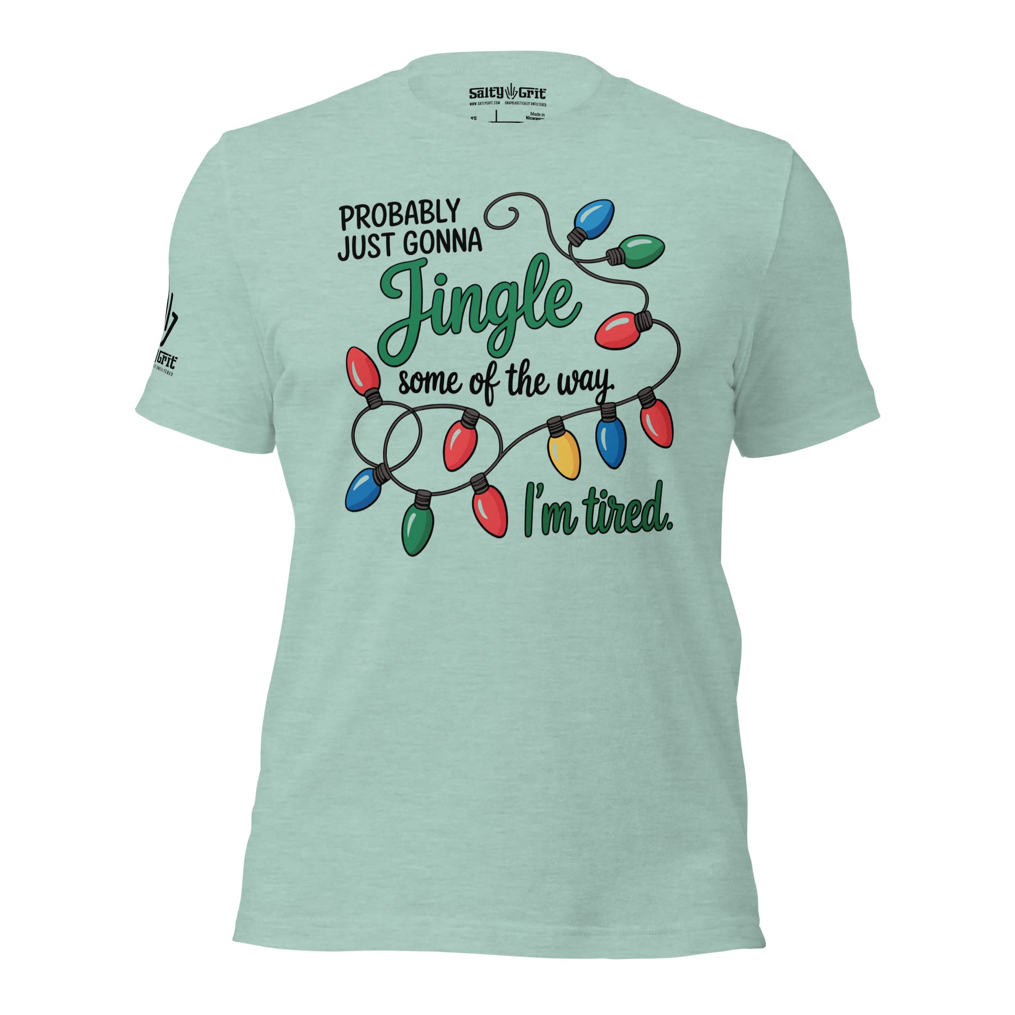 Offensive humor Christmas tee with sarcastic jingle text