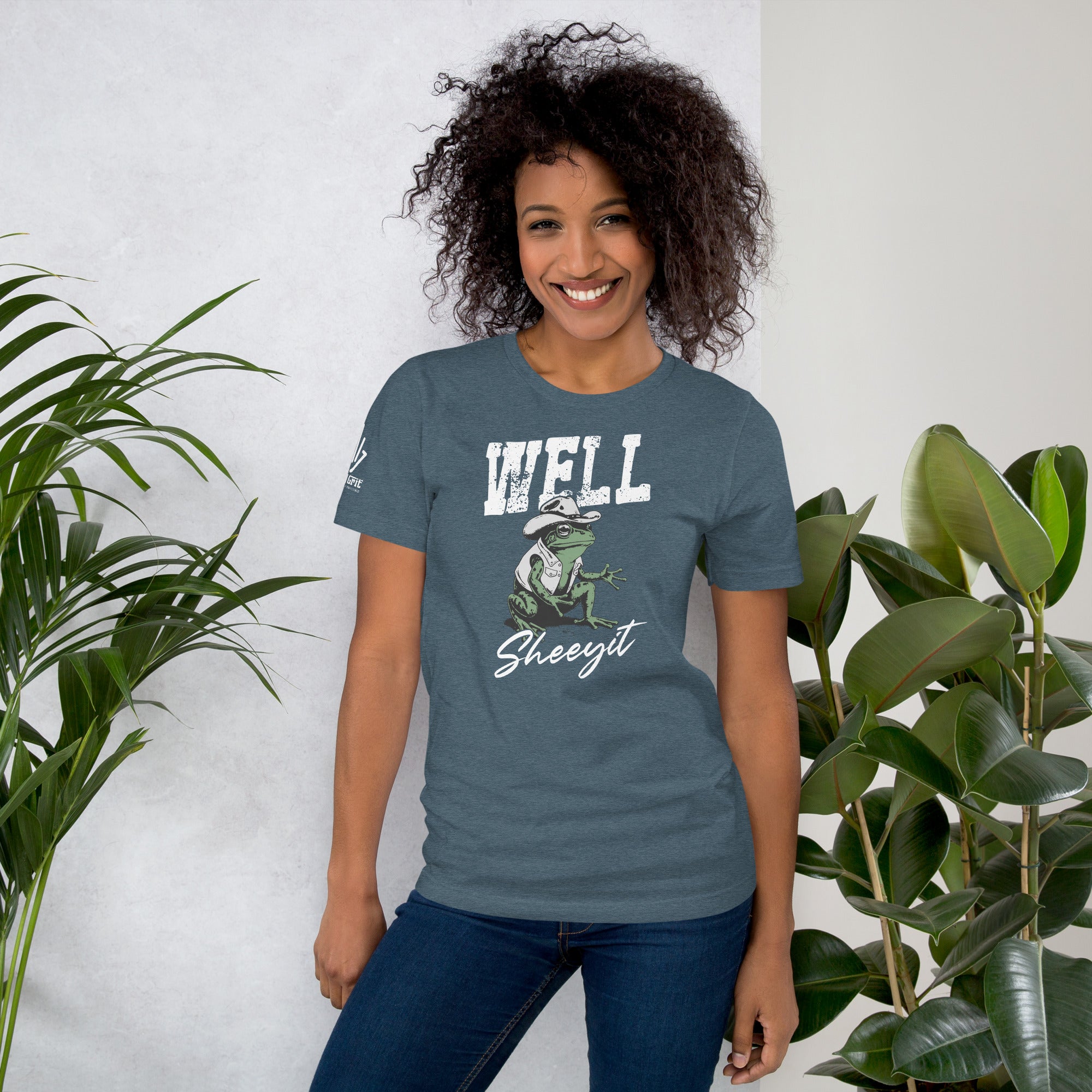 Offensive humor graphic tee with cowboy frog illustration
