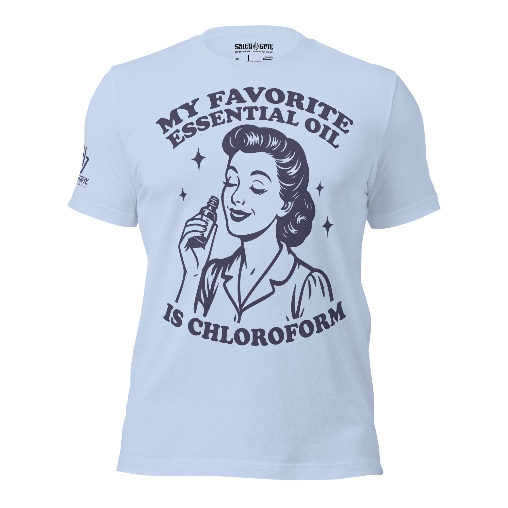 Offensive humor t-shirt chloroform essential oil joke