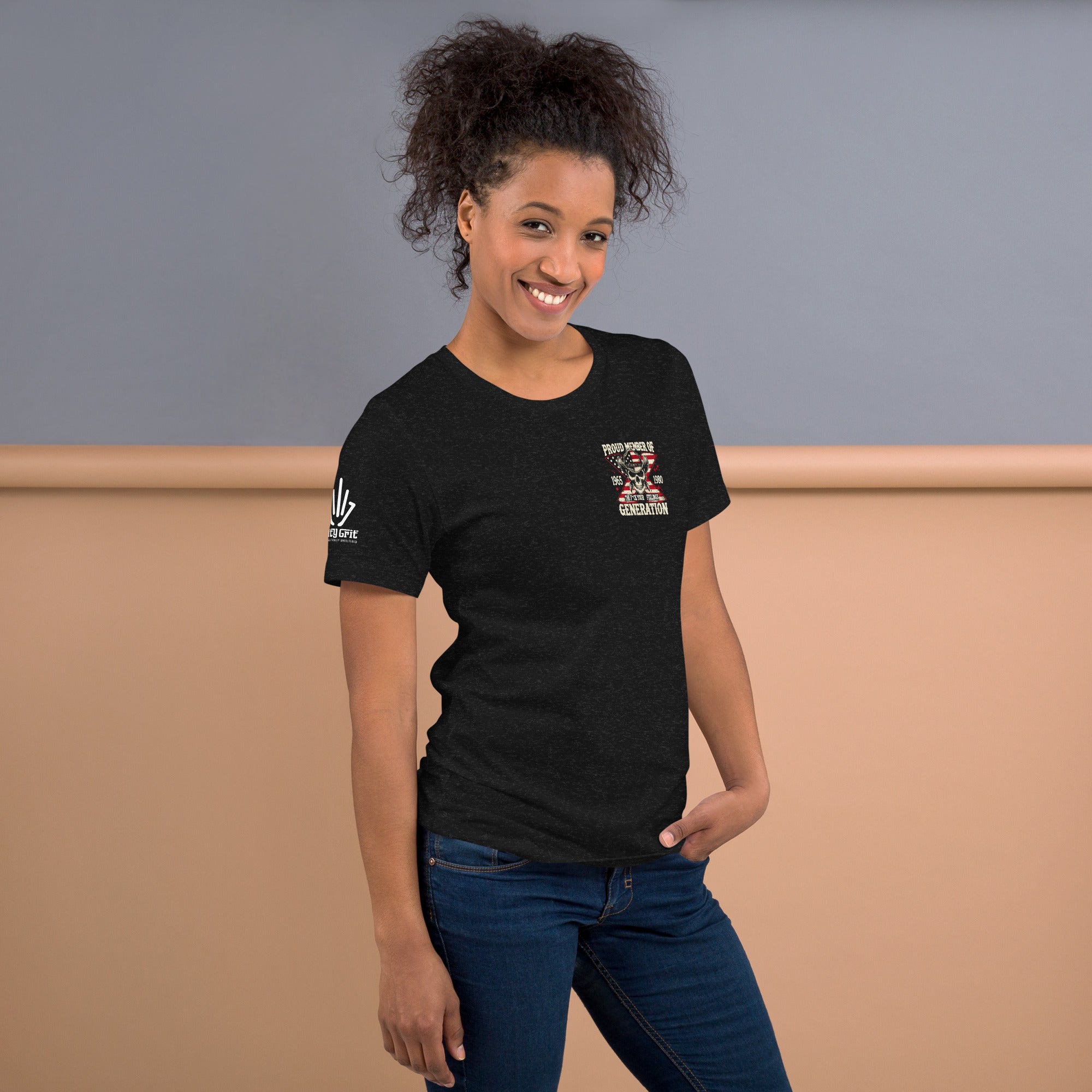 Graphic tee for Gen X with sarcastic quote and rebellious tone