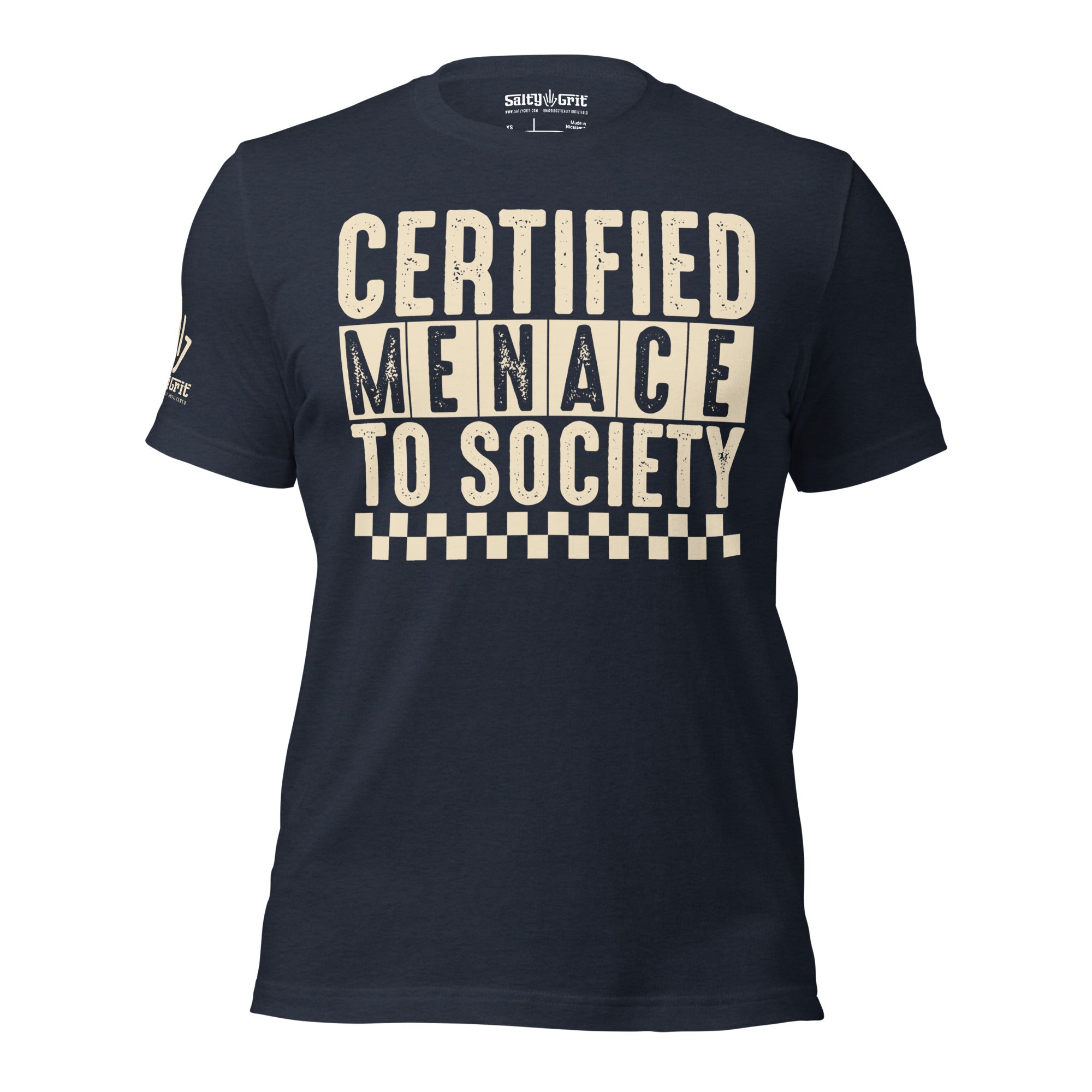 Offensive humor apparel Certified Menace to Society shirt