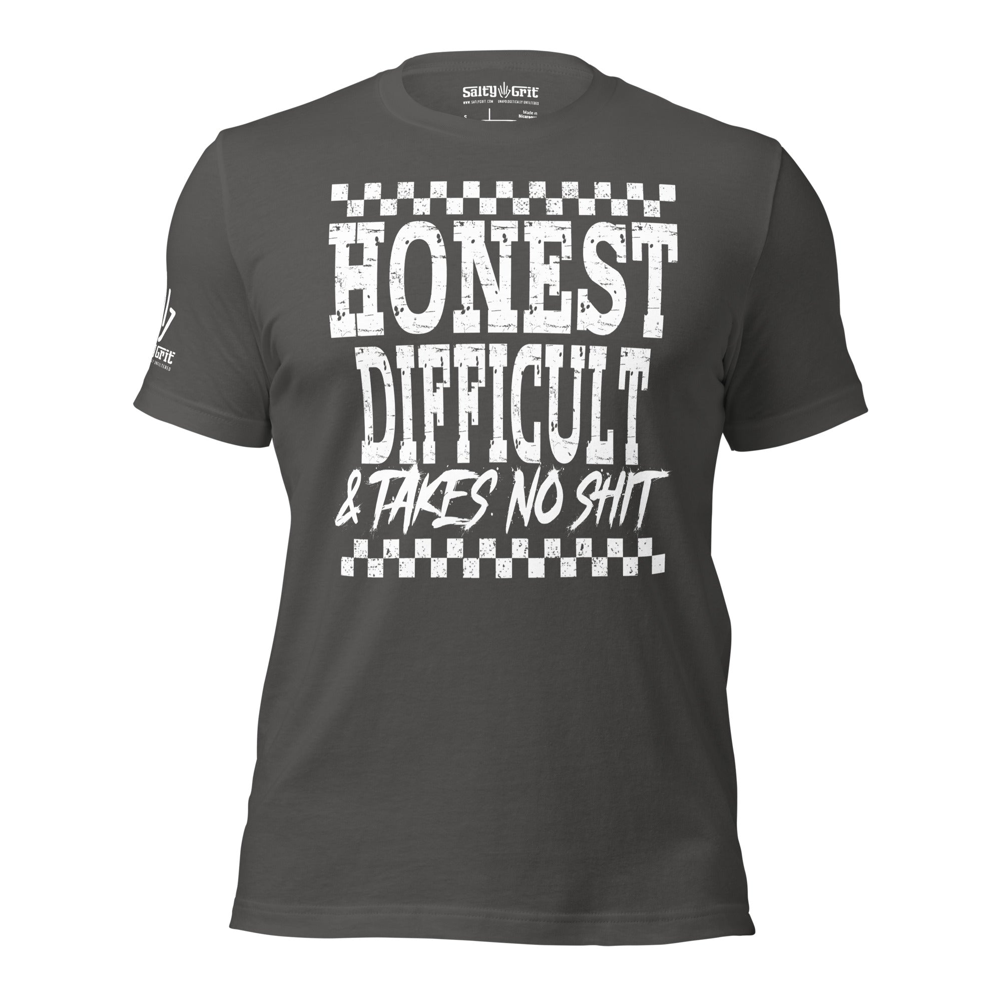 Retro checkered sarcastic funny graphic shirt