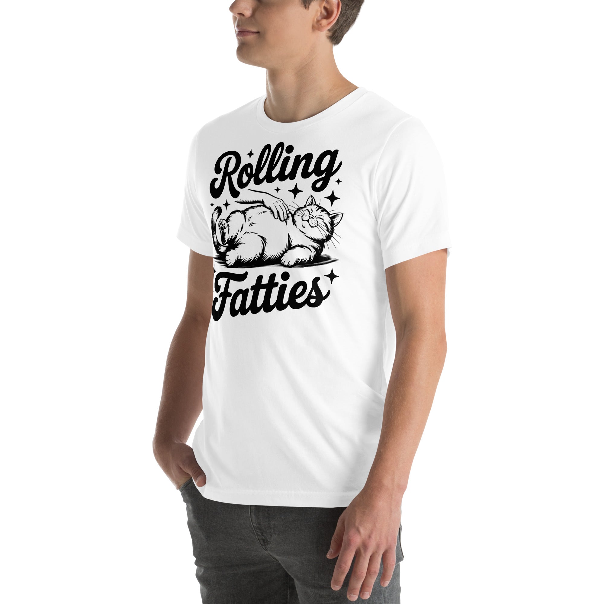 Rolling Fatties t-shirt – funny gift for sarcastic cat owners and weed smokers