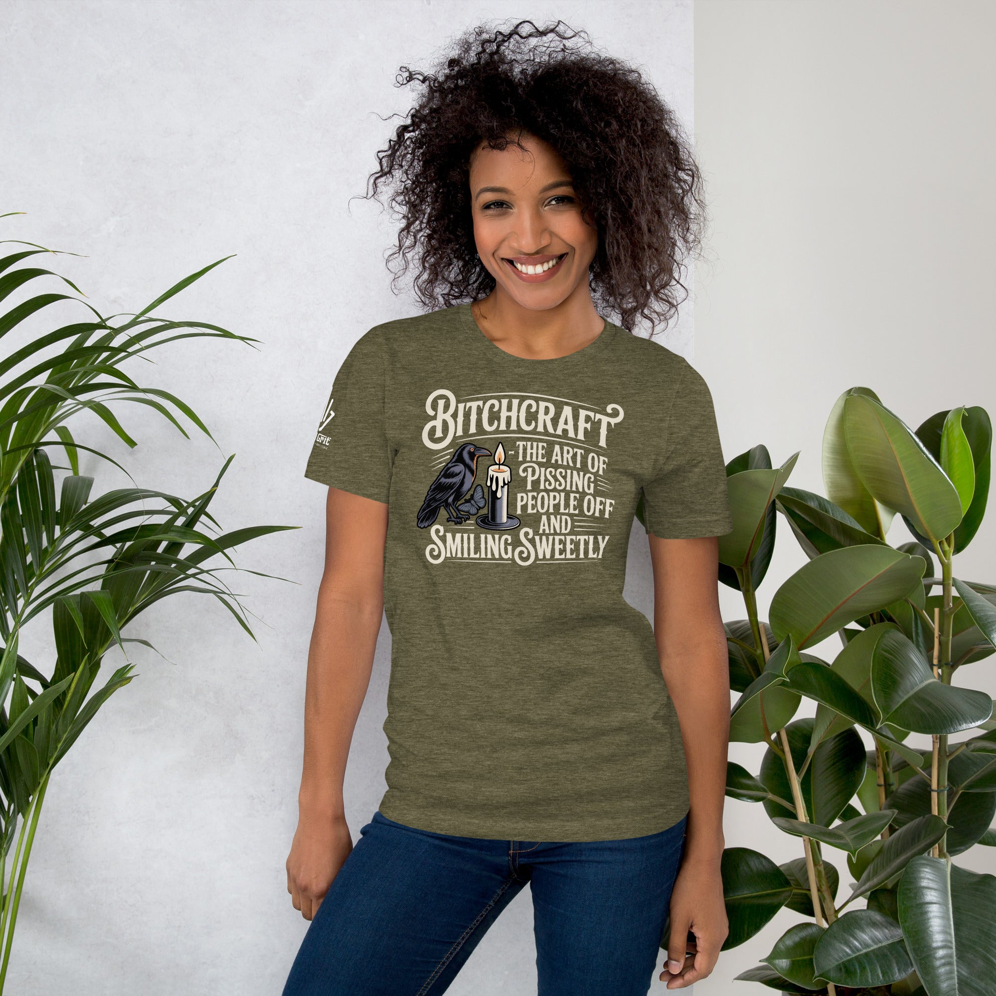 Sarcastic graphic tee featuring Bitchcraft saying for humor lovers