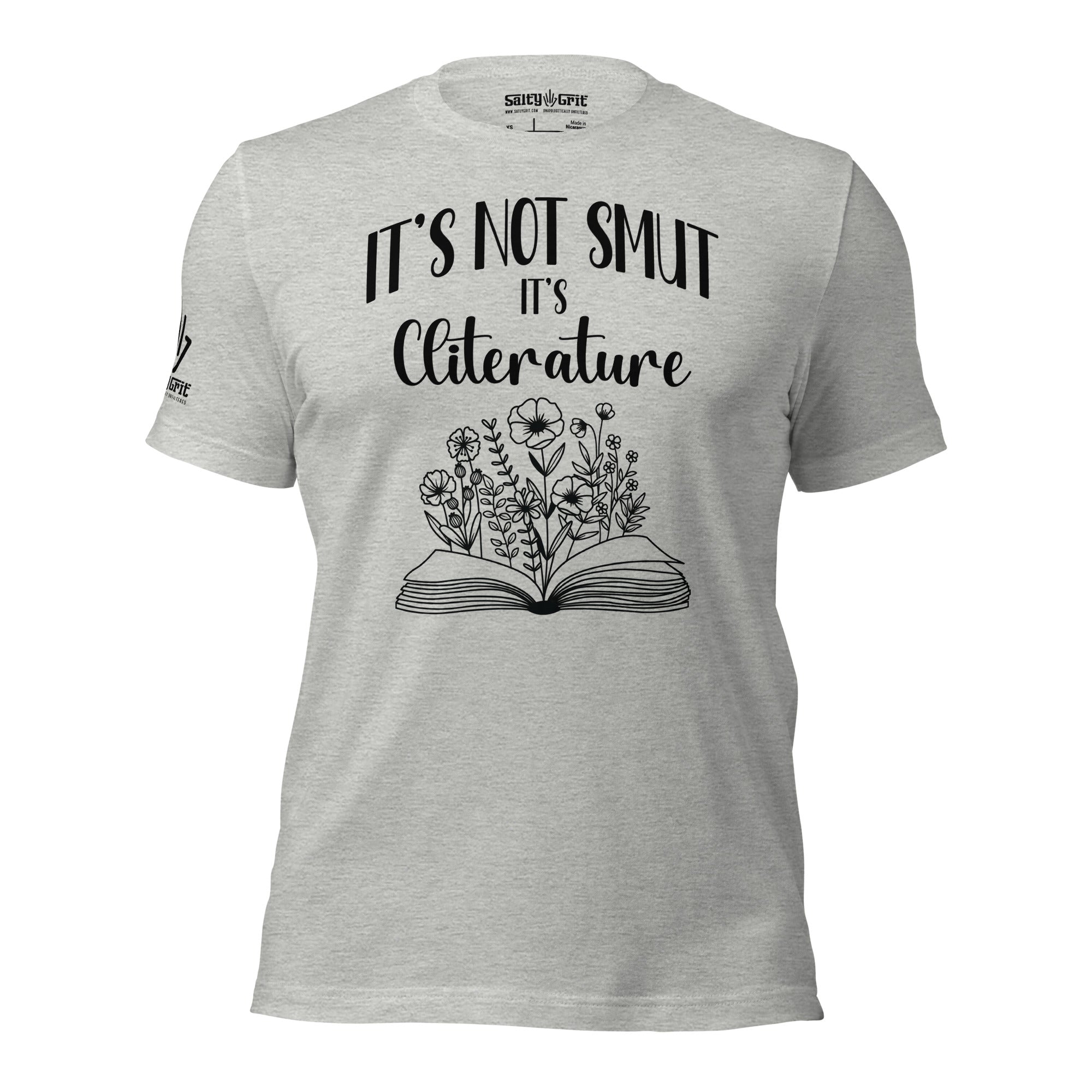 Sarcastic t-shirt for book lovers featuring open book with flowers and bold saying