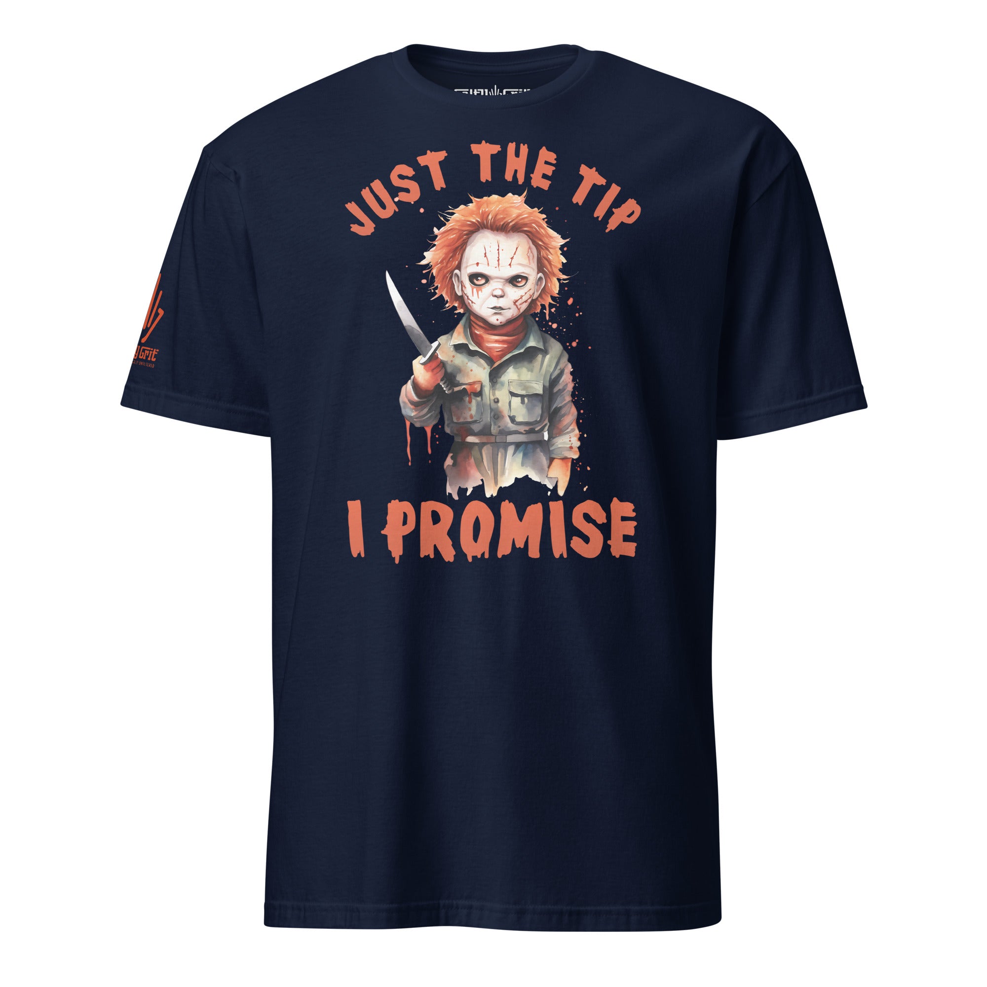 Funny offensive humor Halloween shirt with Michael Myers and knife illustration