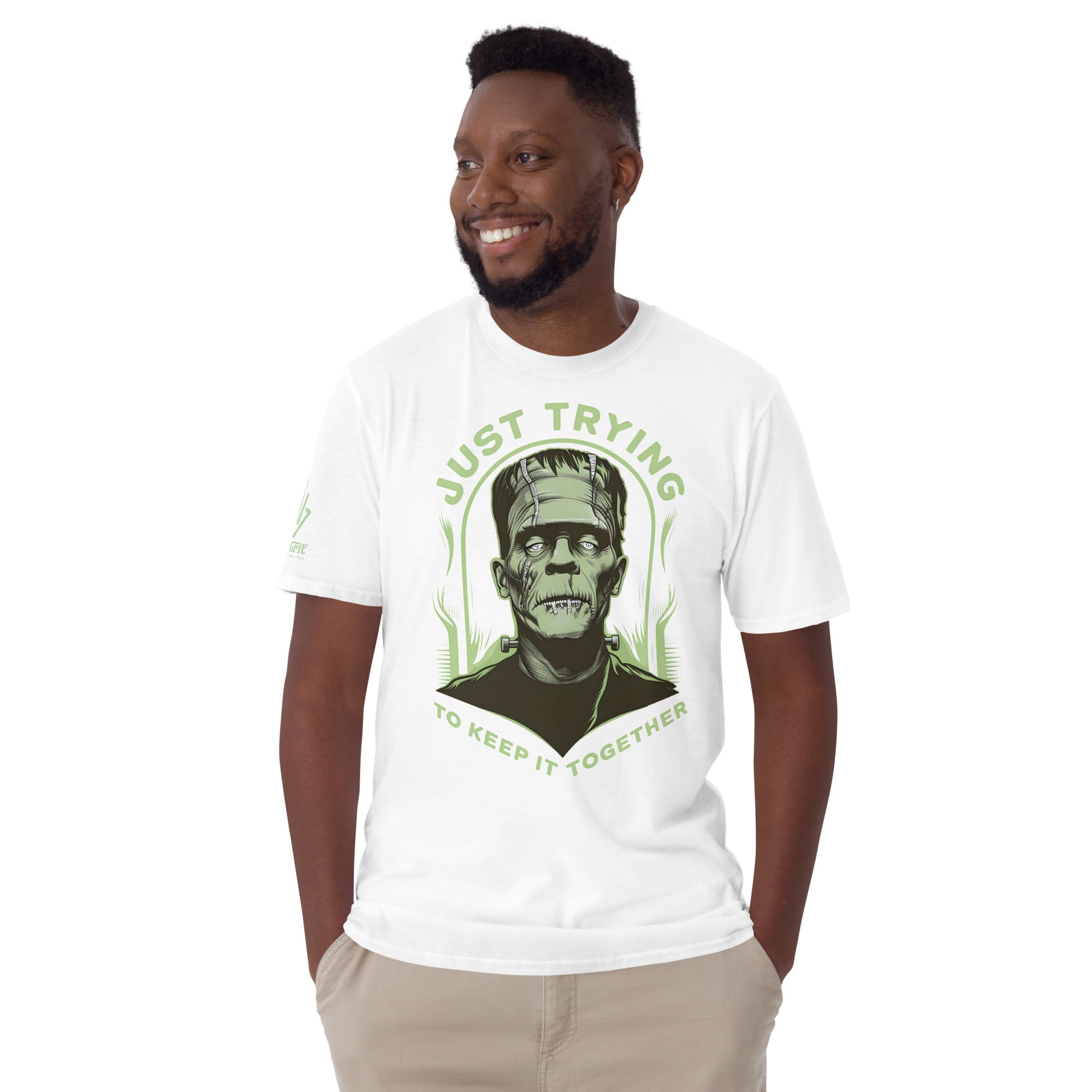 Funny and offensive Halloween shirt with Frankenstein illustration