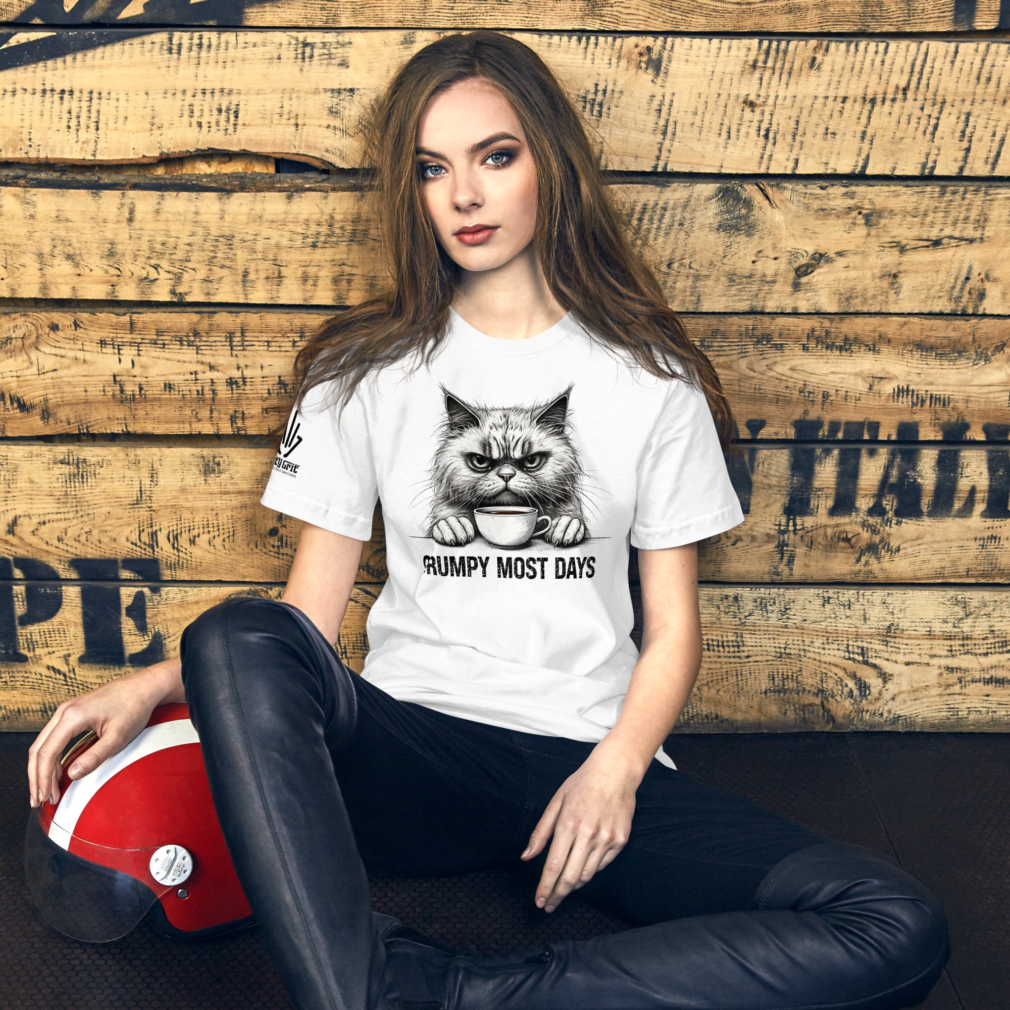 Funny grumpy cat coffee shirt for offensive humor fans