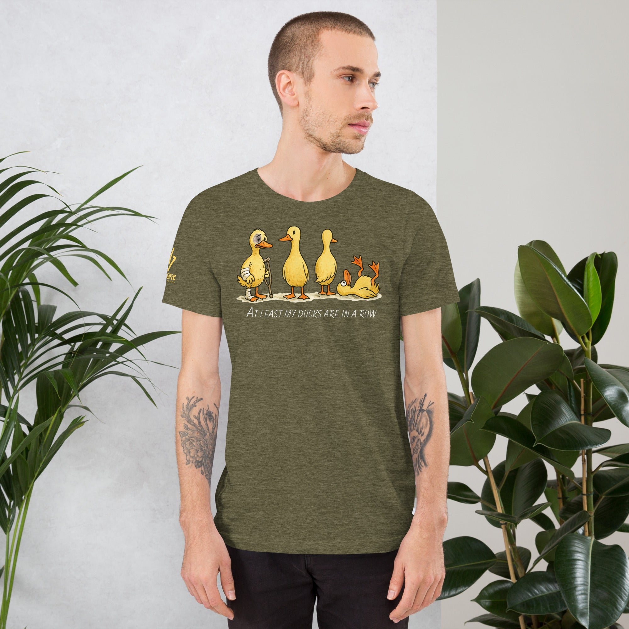 Sarcastic t-shirt with dark humor duck design
