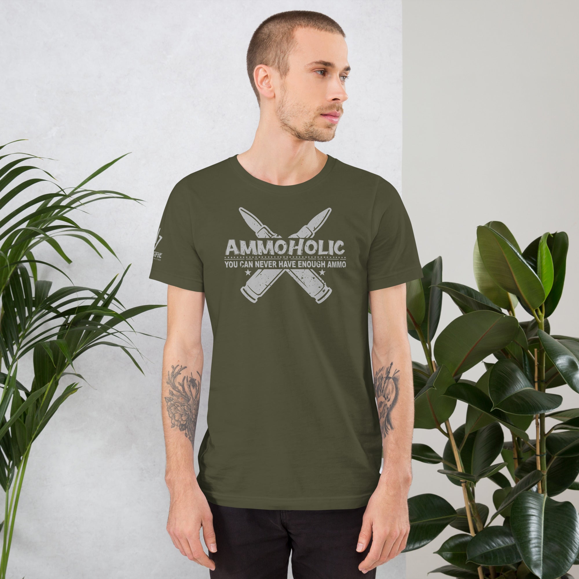 Ammoholic graphic tee supporting Second Amendment rights