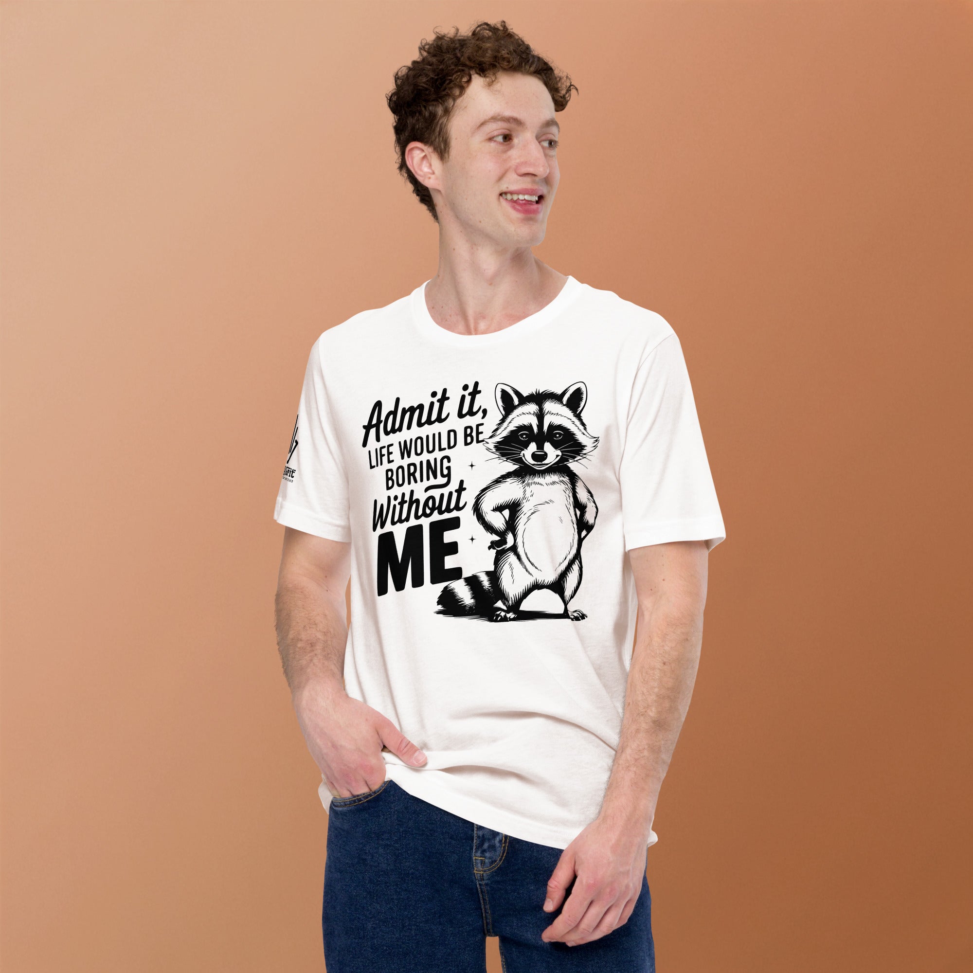 Sexy raccoon funny graphic tee shirt sarcastic style