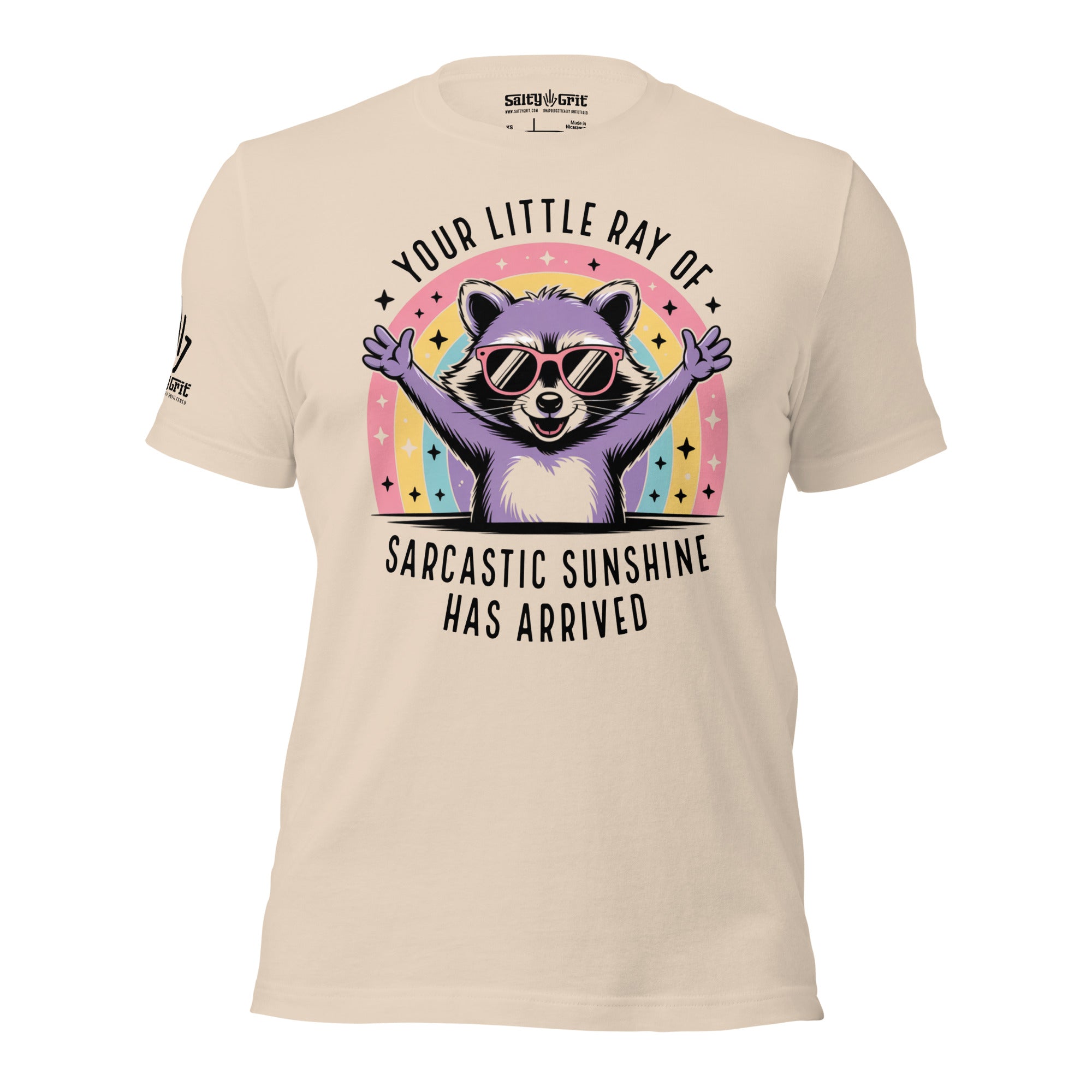 Funny smartass shirt with mischievous raccoon design