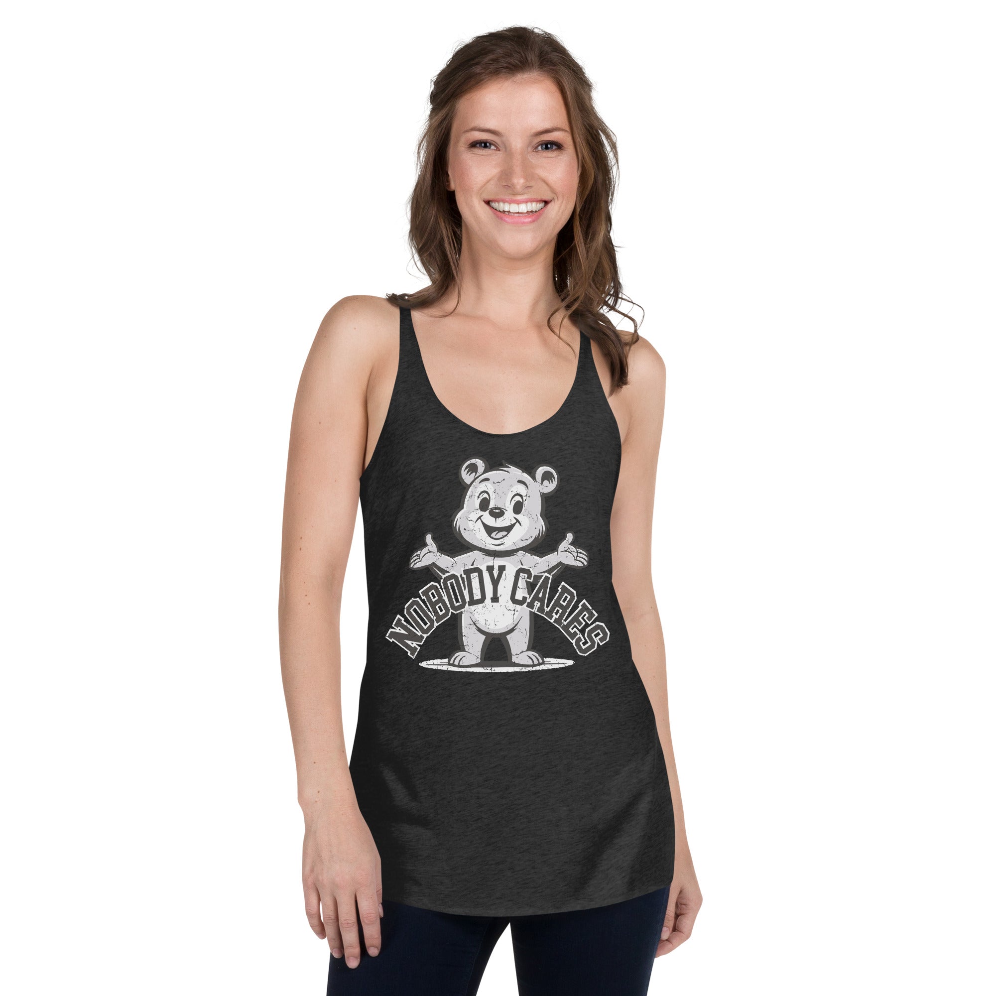 Nobody Cares Bear Women's Racerback Tank