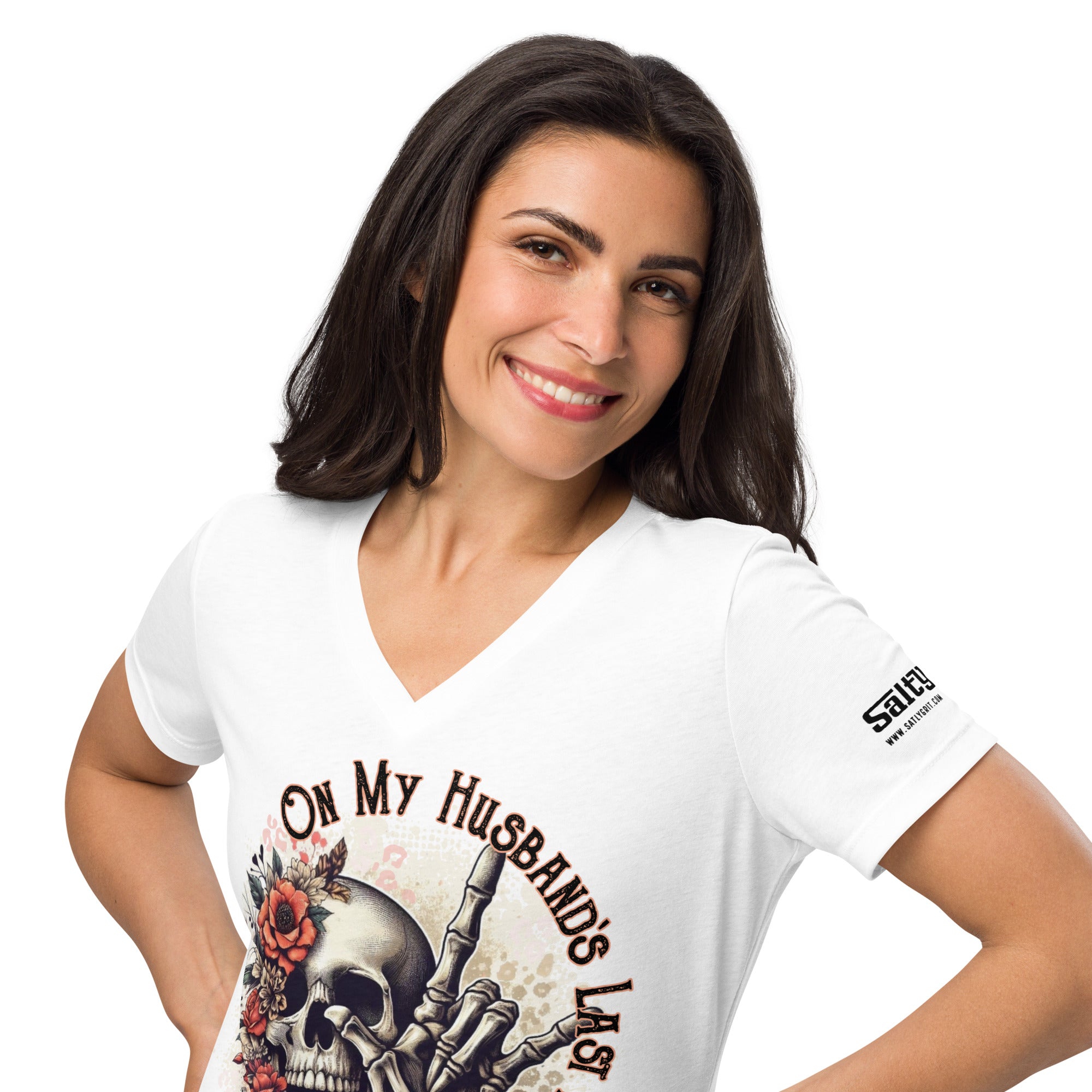 On My Husband's Last Nerve Shirt - Women's V-neck