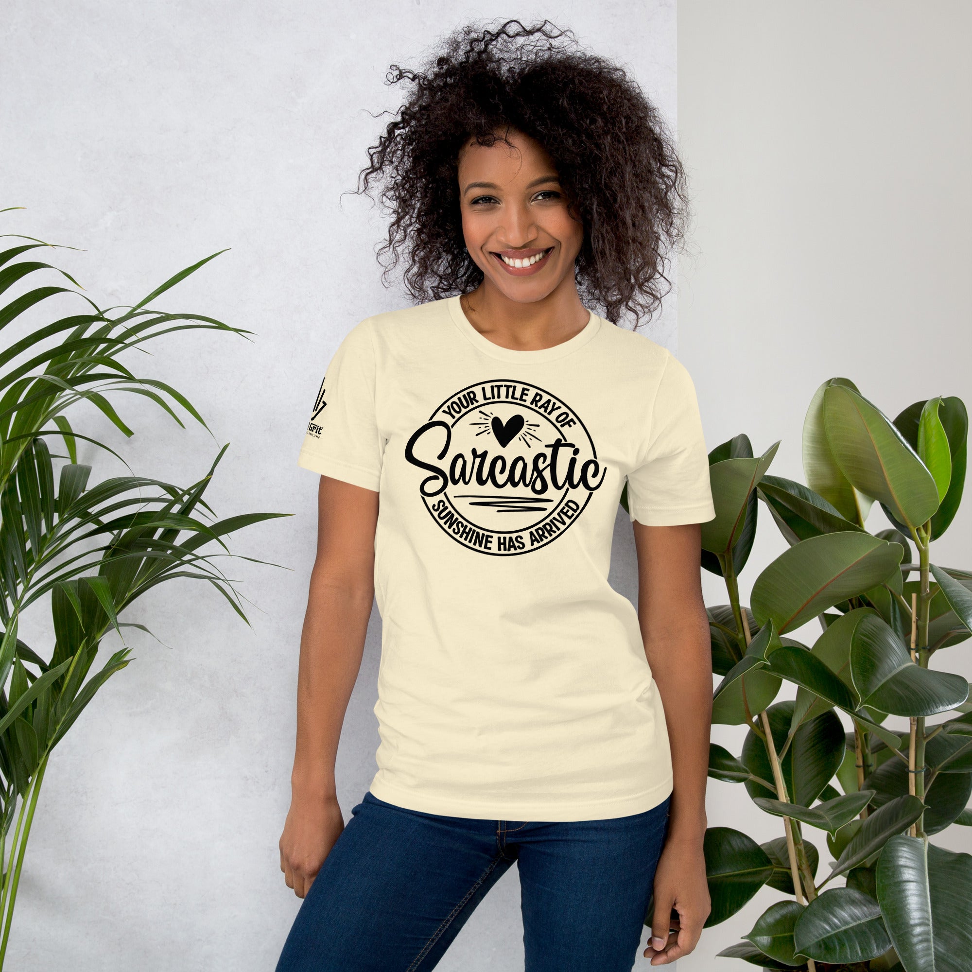T-shirt with bold sarcastic quote for women and men