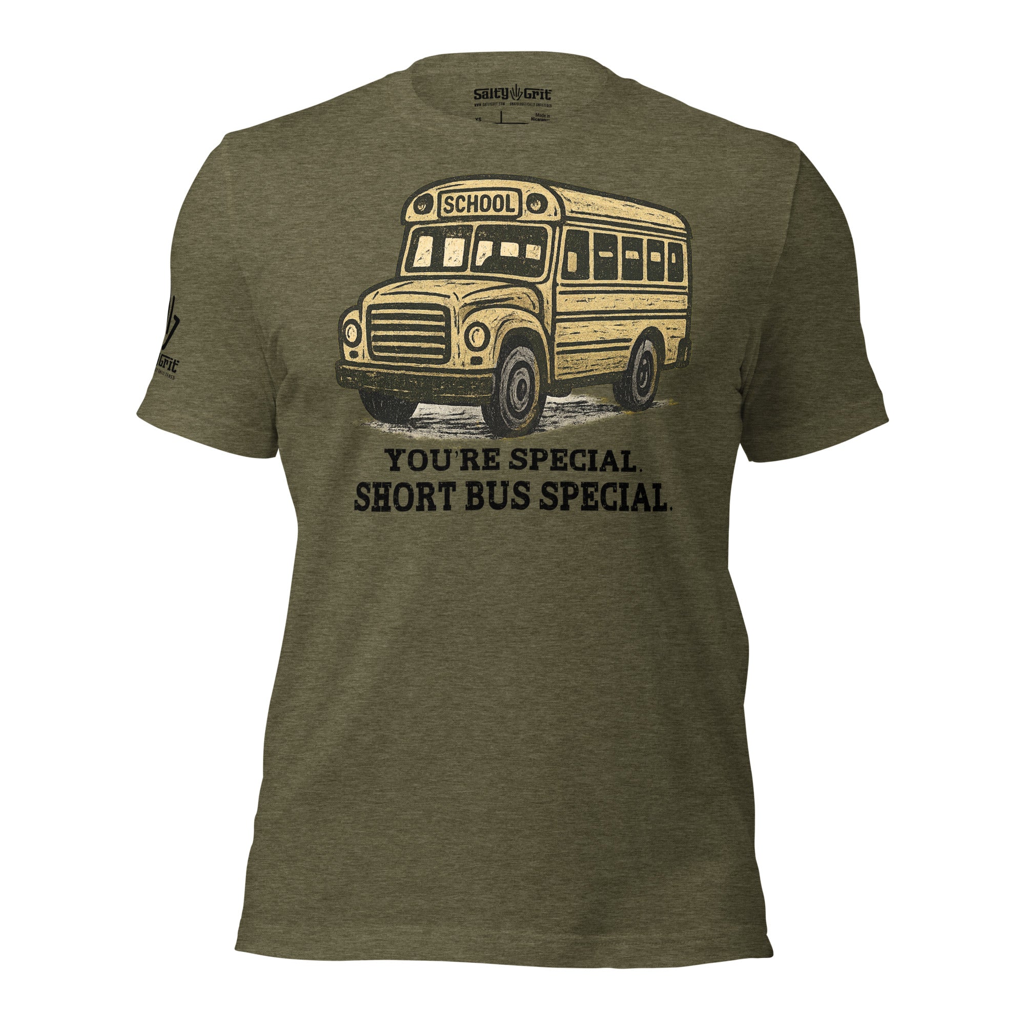Funny sarcastic t-shirt with short bus humor