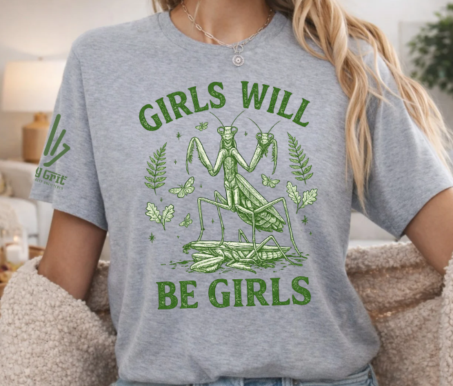 Sarcastic funny shirt celebrating women in charge with mantis graphic