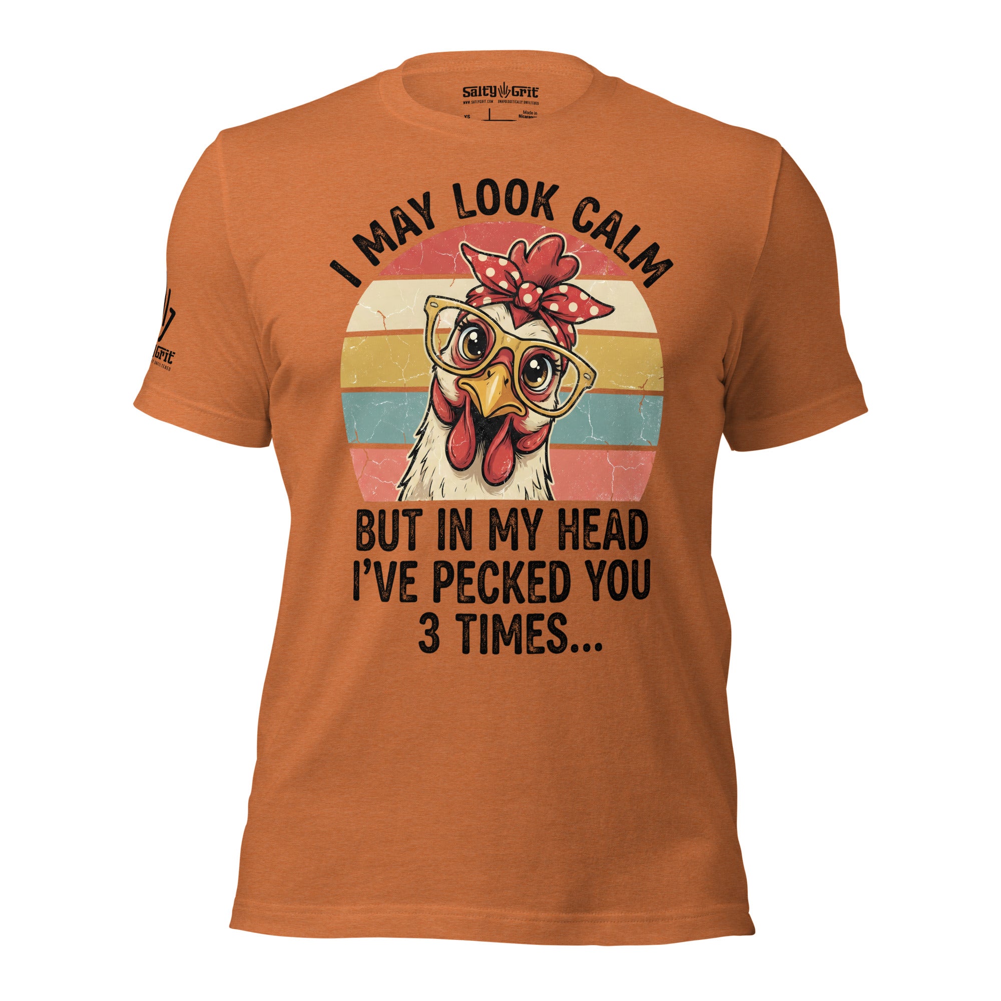 Backyard chicken humor t-shirt with sarcastic chicken design