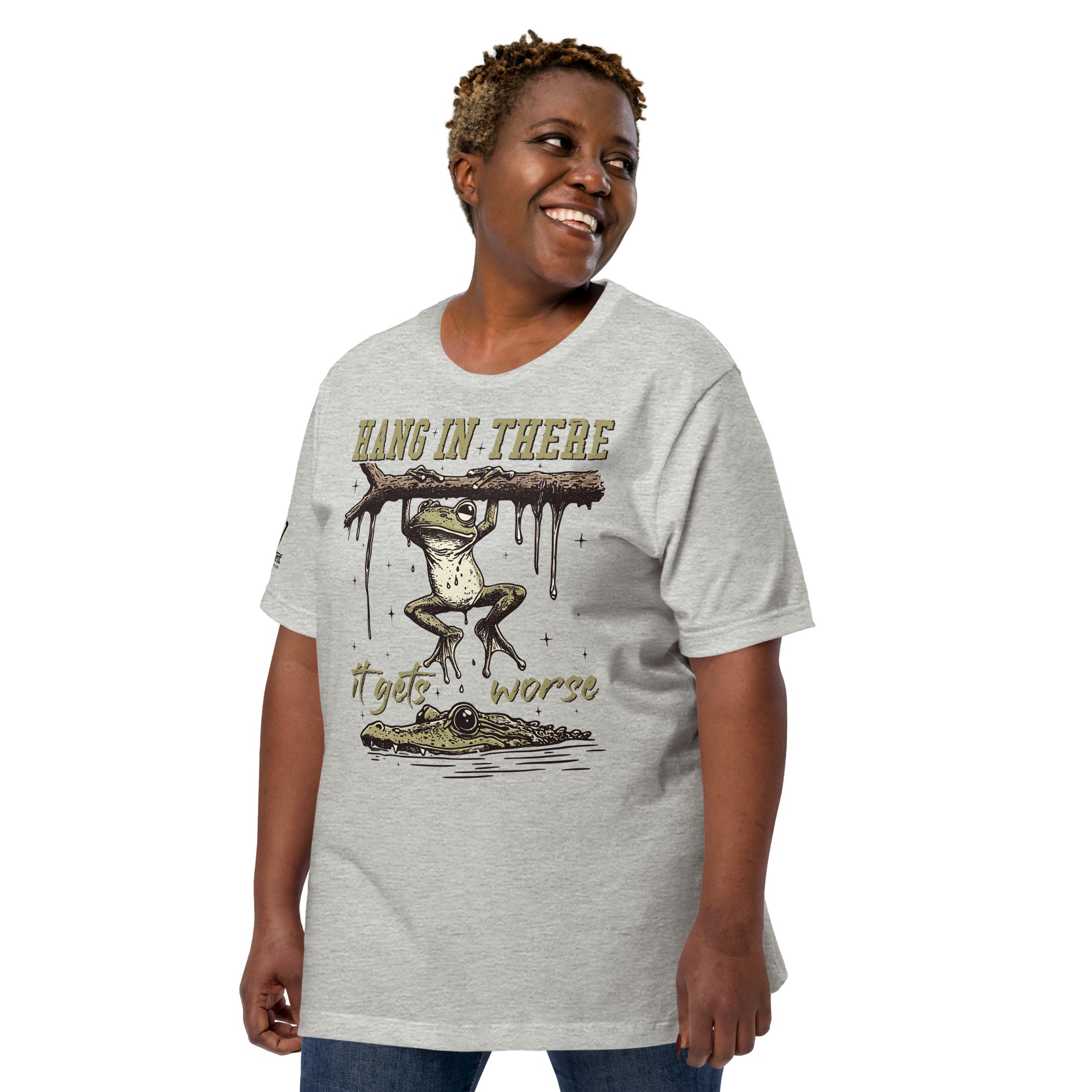 Funny shirt for people hanging on by a thread