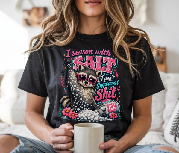 Funny shirt for blunt and honest people with raccoon artwork