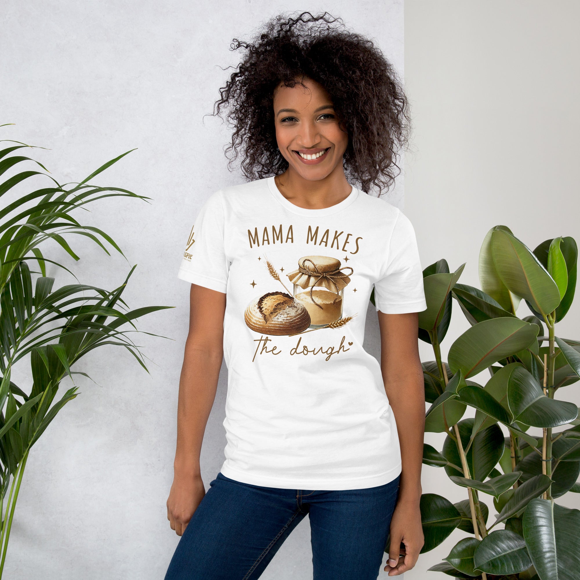 Bread baking humor shirt with sourdough starter jar illustration