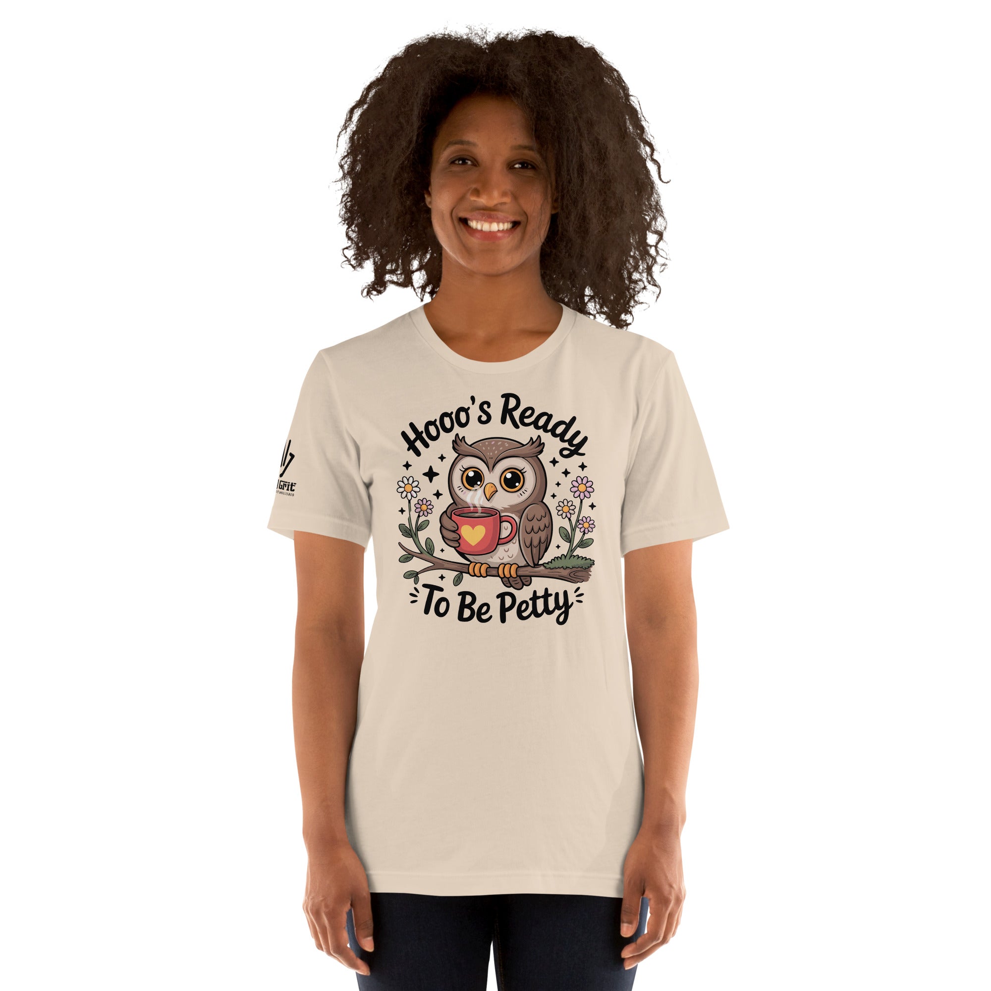 Humor shirt for button pushers with petty owl design