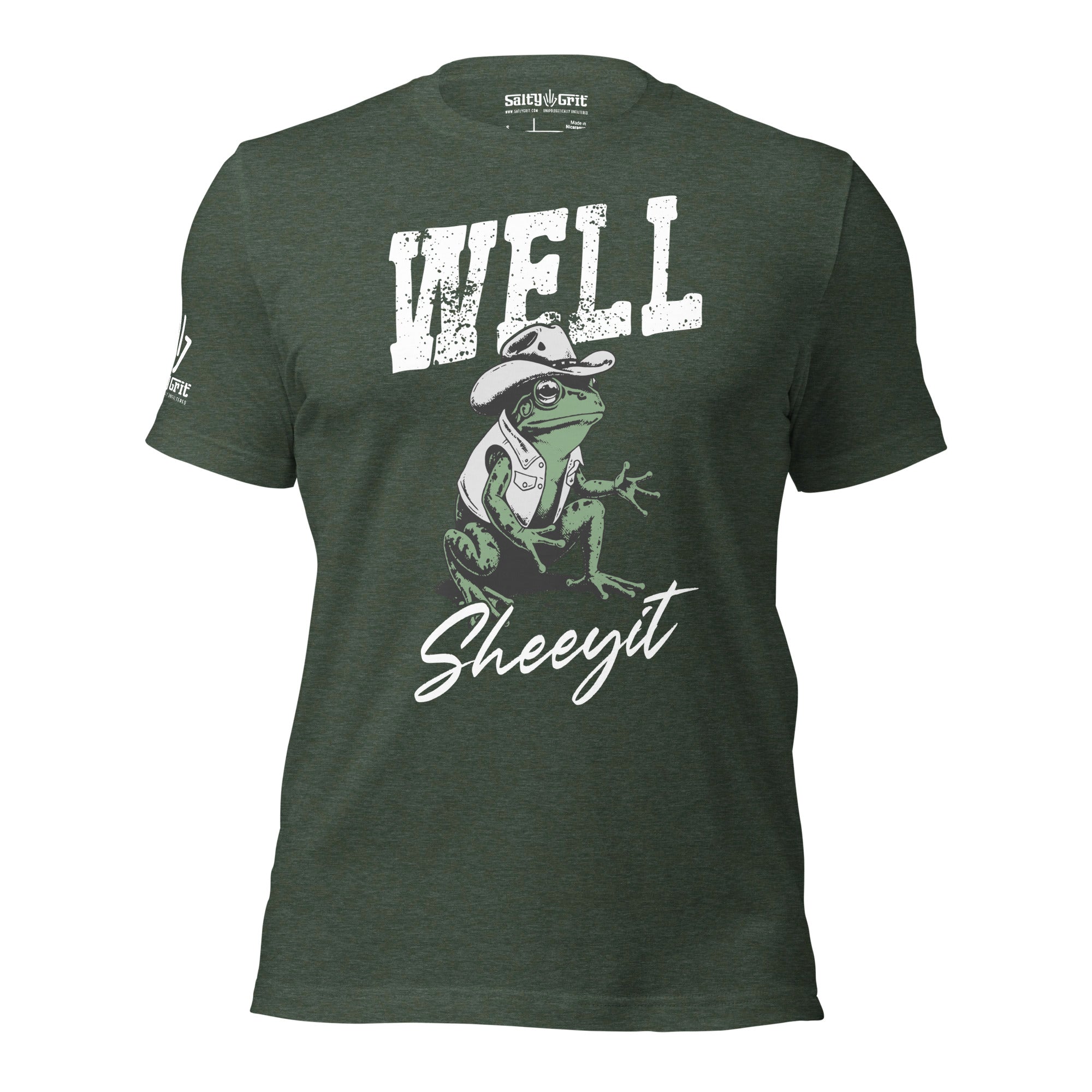 Sarcastic graphic tee with frog wearing a cowboy hat